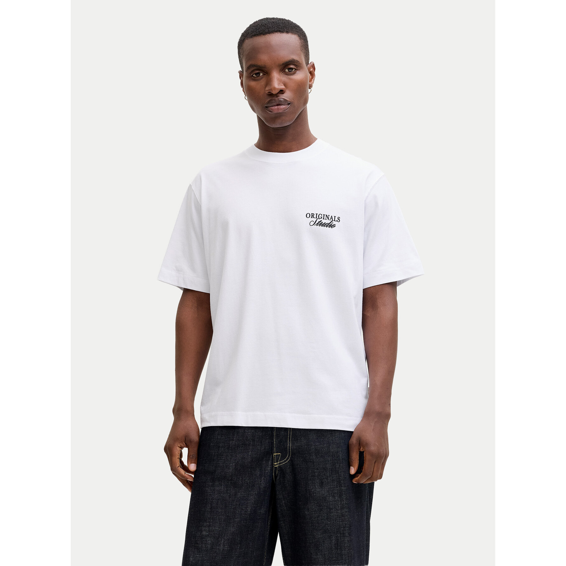 Jack & Jones T-Shirt Norrebro Typo 12282898 Biały Regular Fit