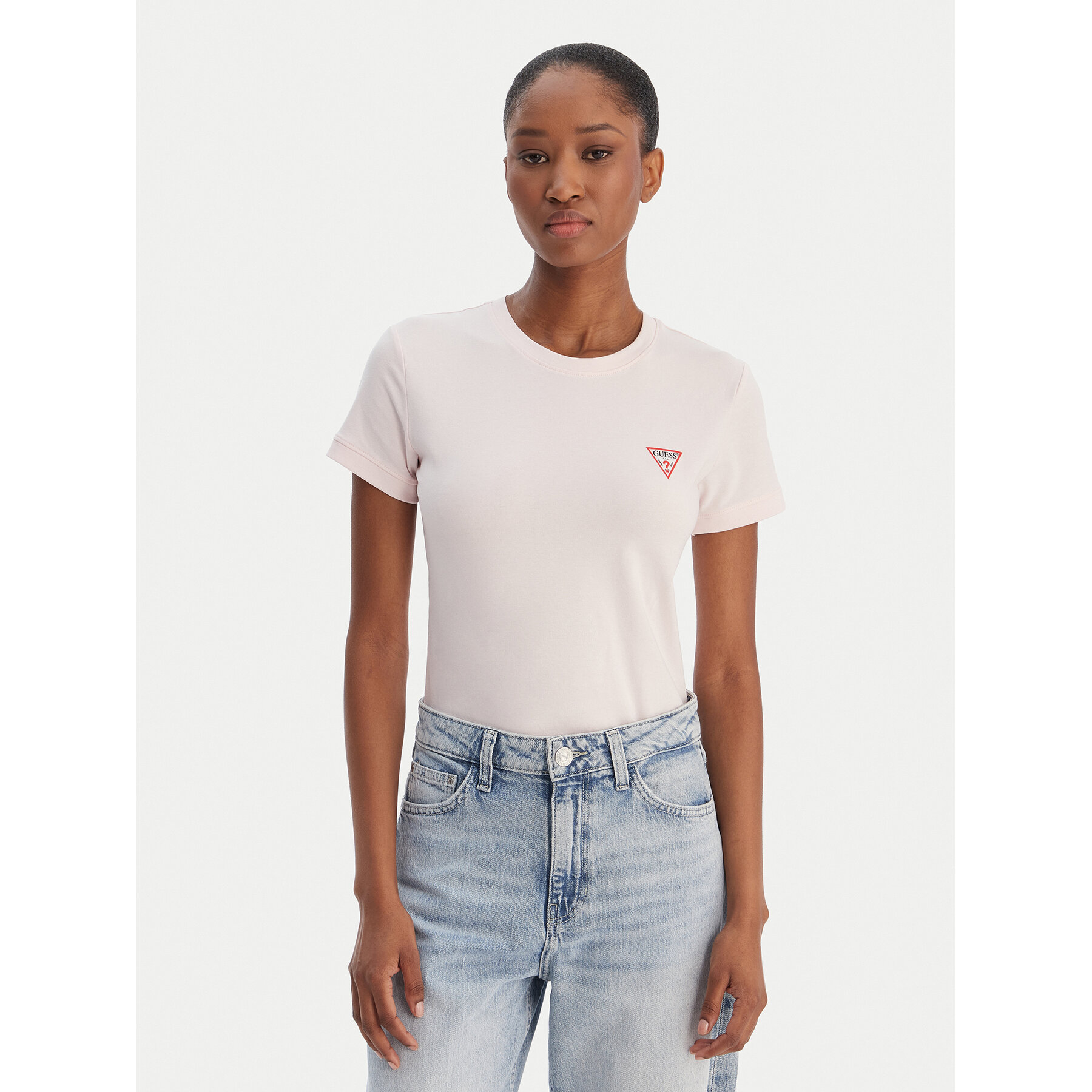 Guess T-Shirt W2YI44 J1314 Różowy Regular Fit