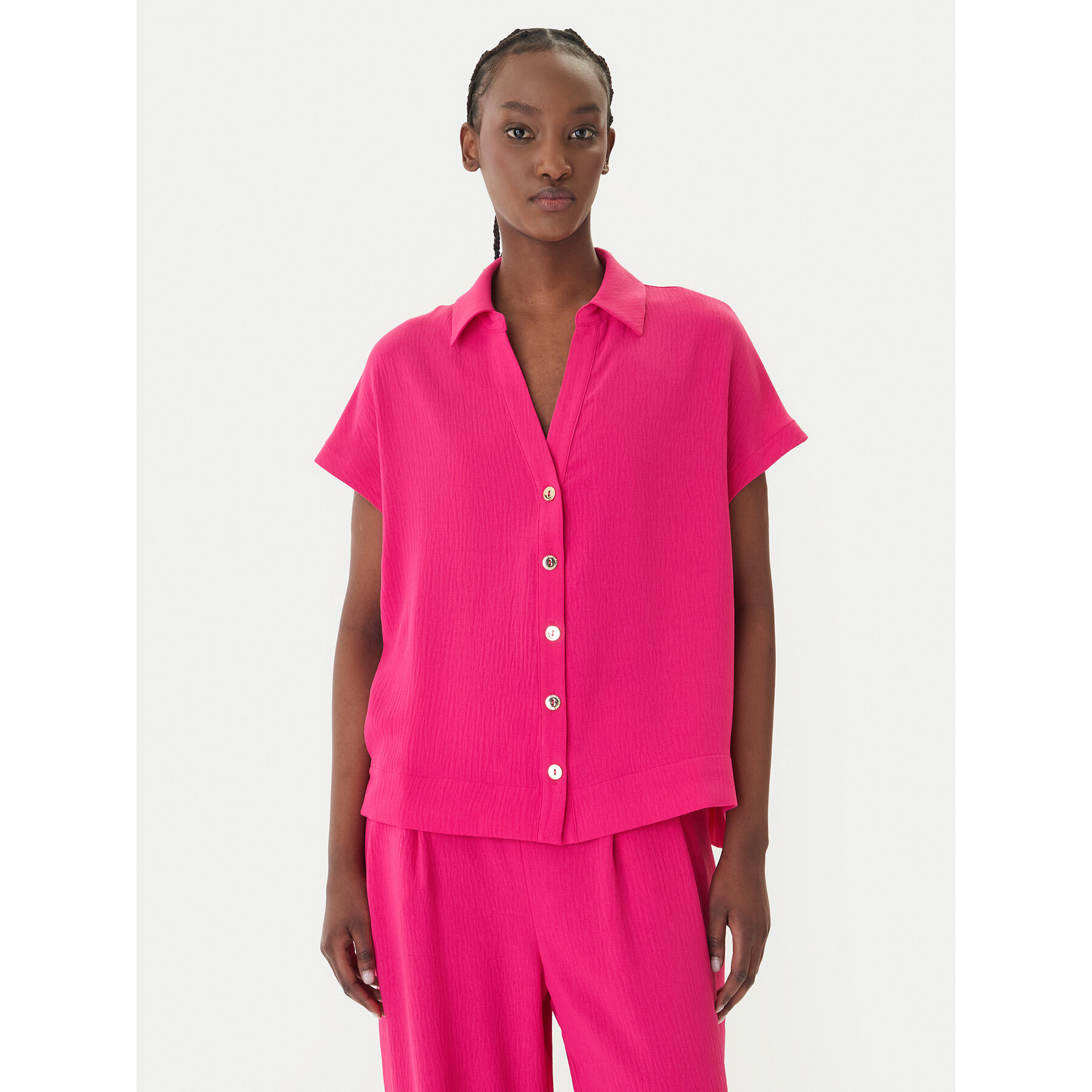LOLA CASADEMUNT Koszula LS2615119 Różowy Regular Fit