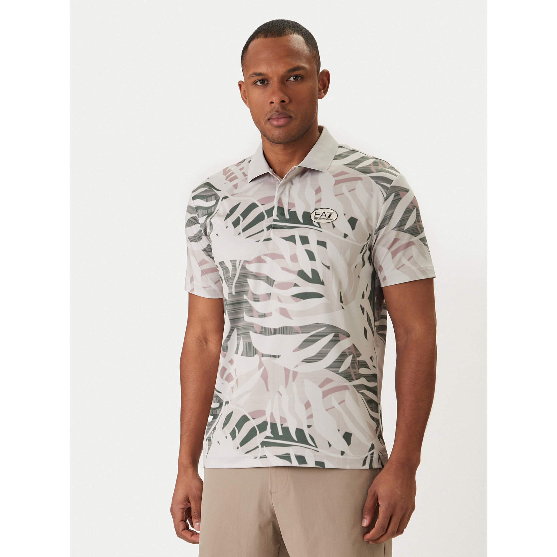 EA7 Emporio Armani Polo 7M001286 AF22175 F8040 Écru Regular Fit