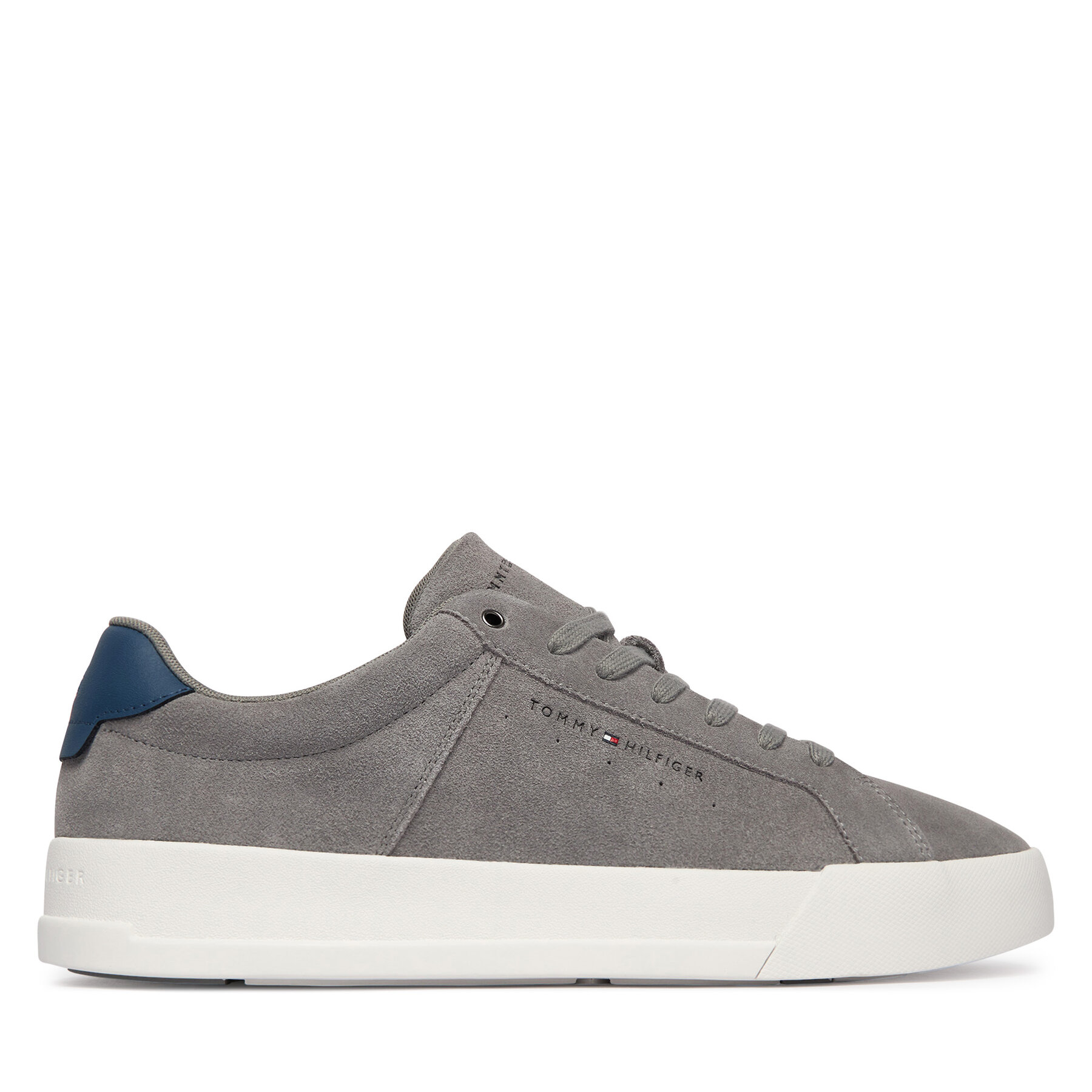 Tommy Hilfiger Sneakersy Th Court Suede FM0FM05824 Szary