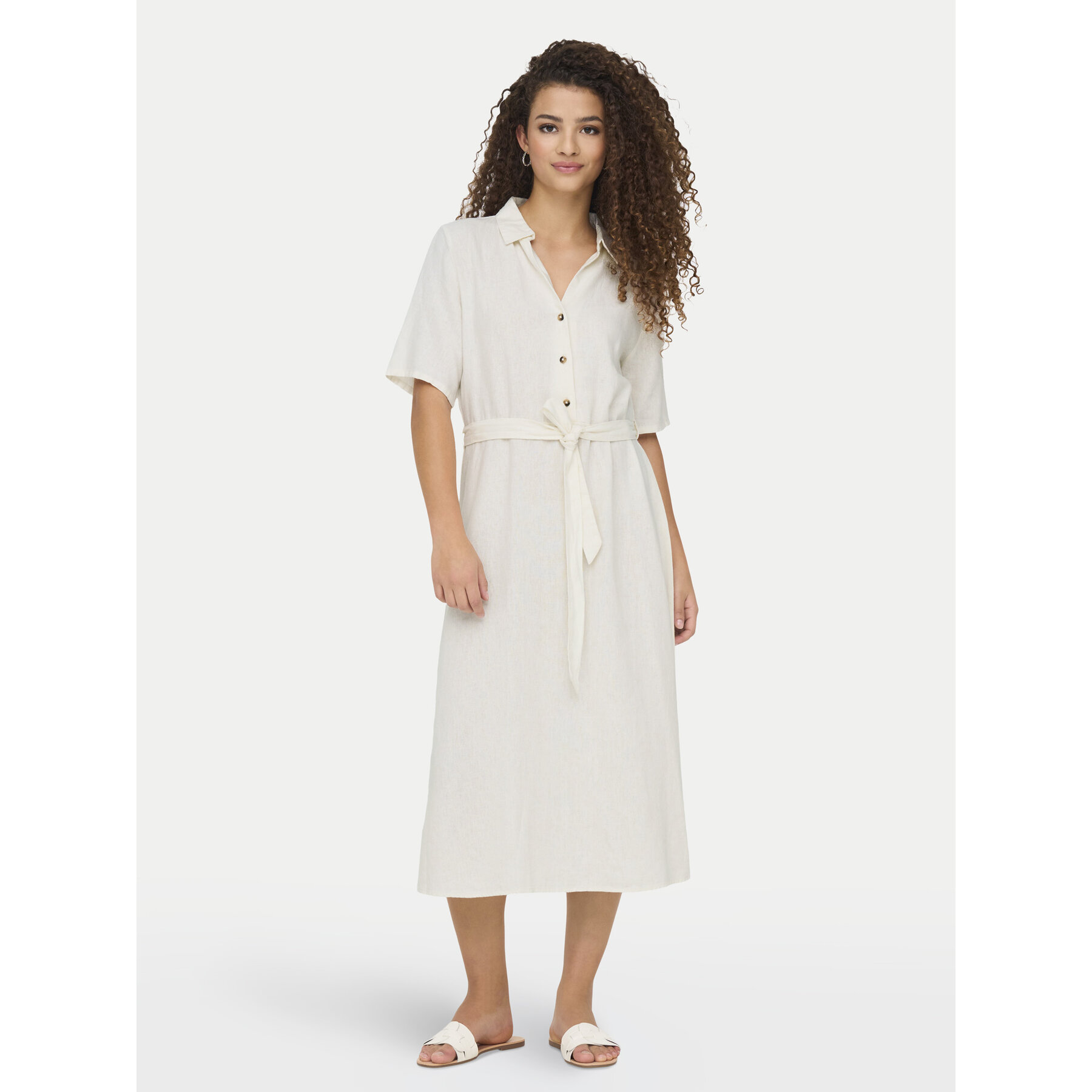 JDY Sukienka letnia Say 15338771 Biały Regular Fit