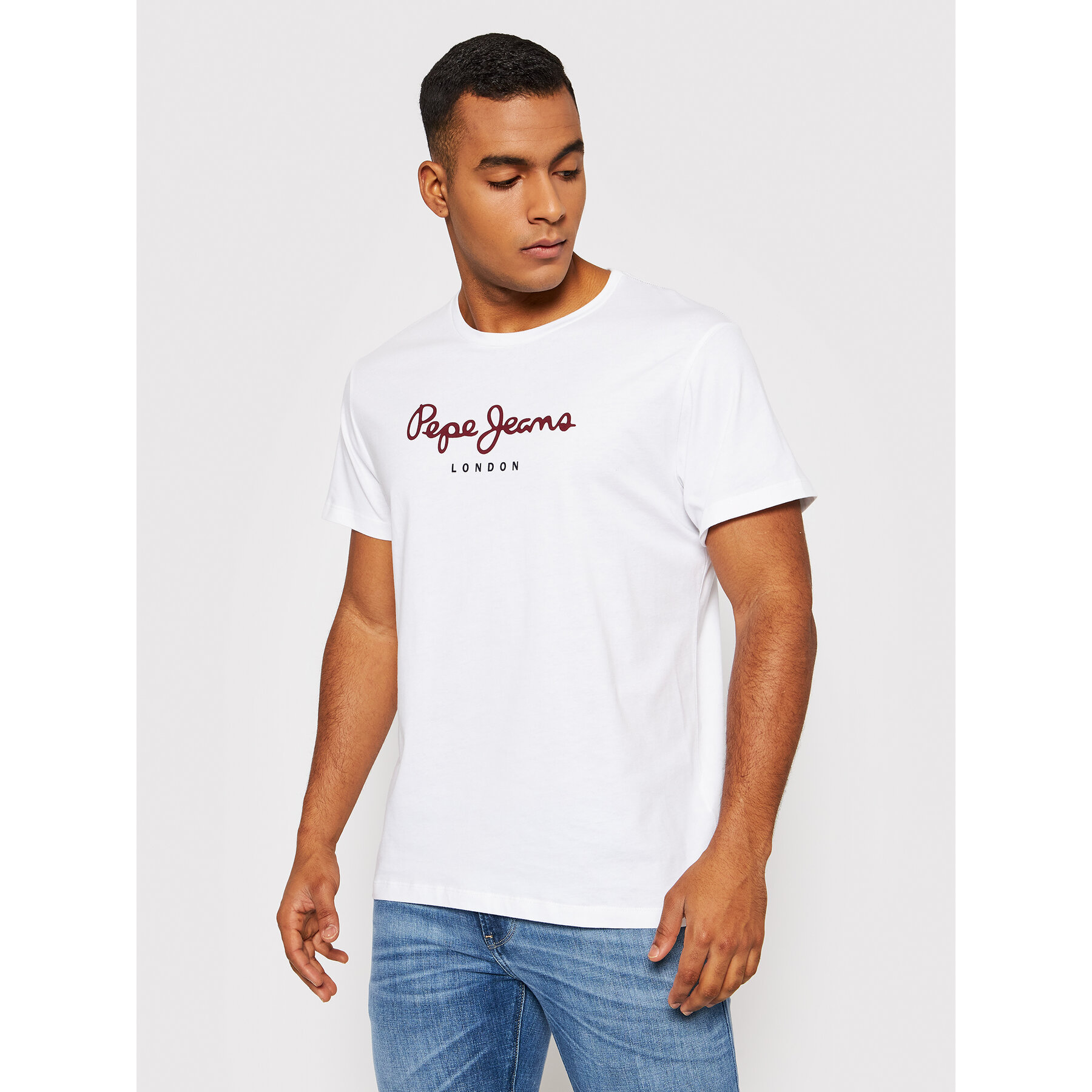 Pepe Jeans T-Shirt Eggo PM508208 Biały Regular Fit
