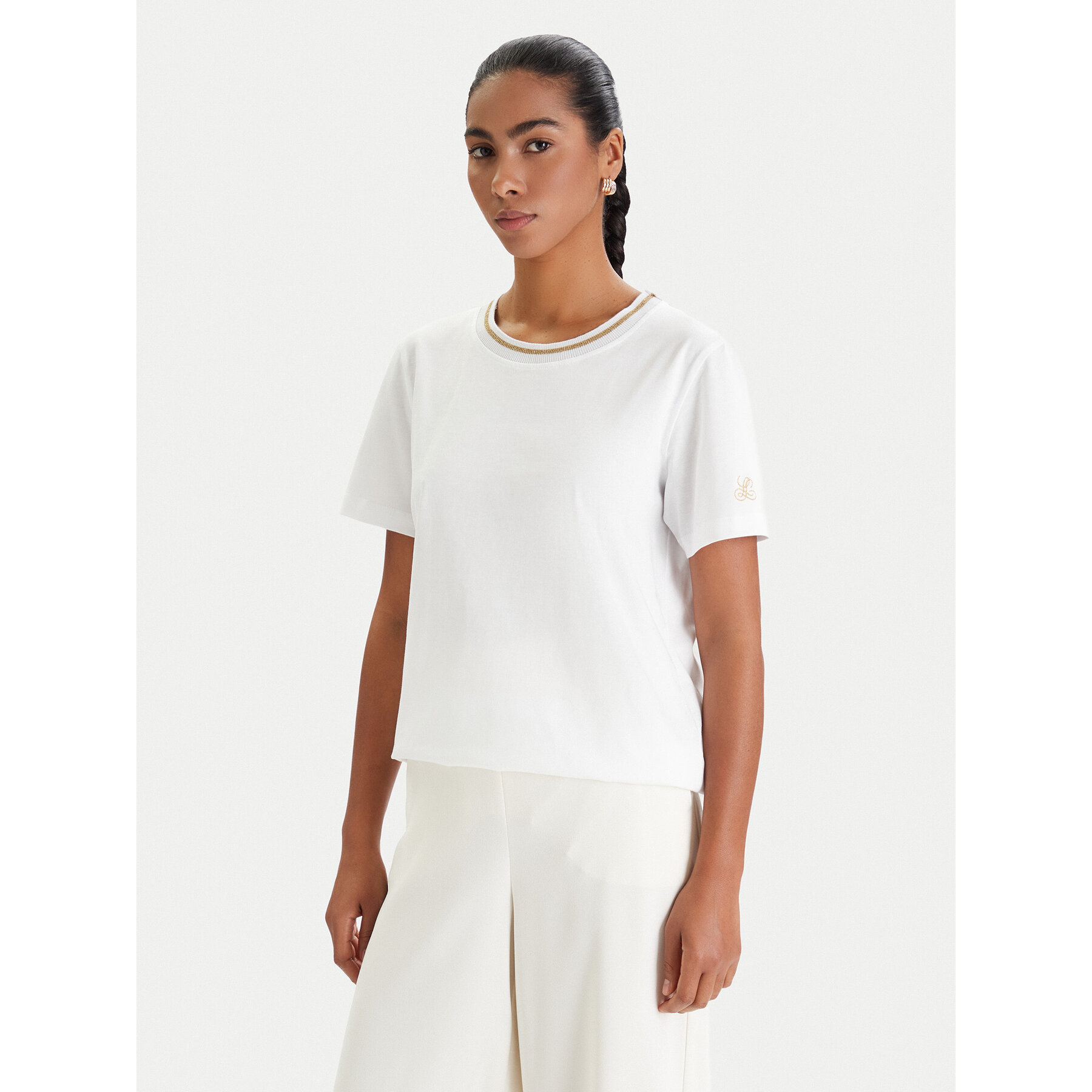 Luisa Spagnoli T-Shirt Balearica 543152 Biały Regular Fit