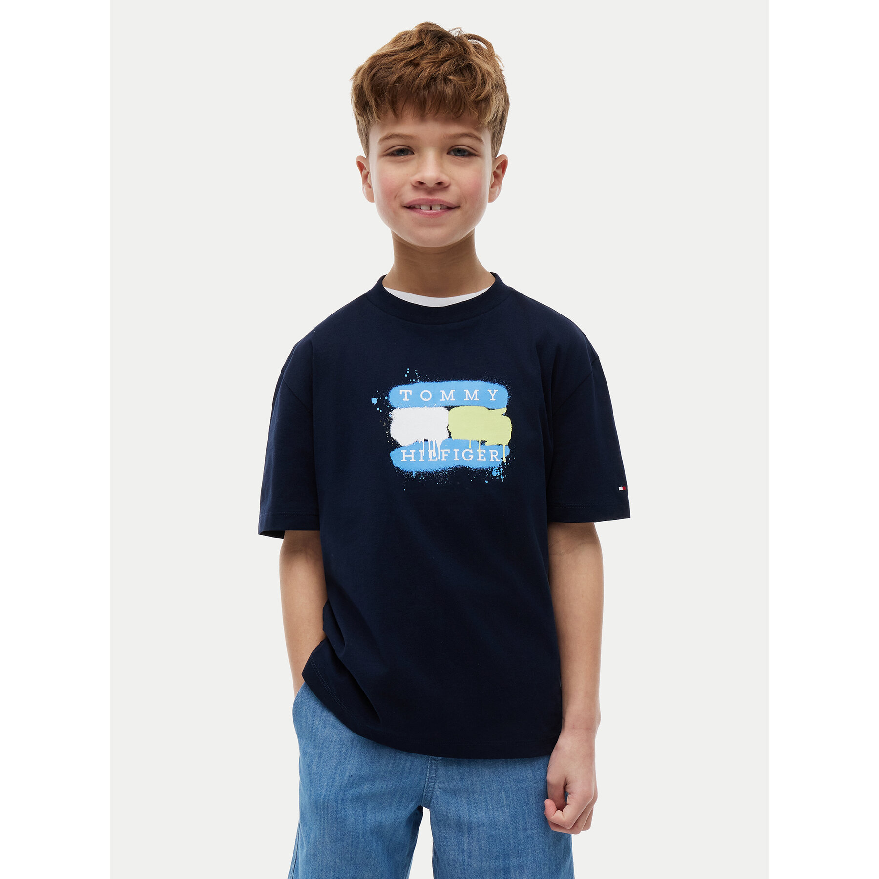 Tommy Hilfiger T-Shirt KB0KB10546 Granatowy Regular Fit