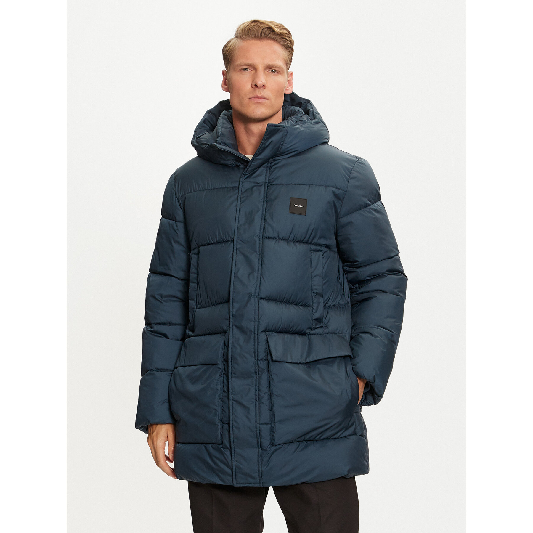 Calvin Klein Kurtka zimowa K10K113465 Niebieski Regular Fit