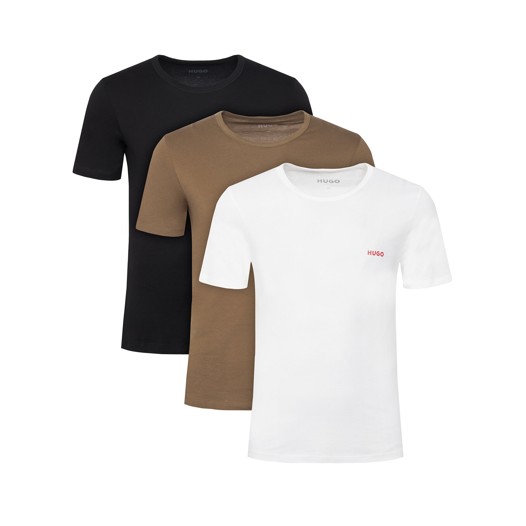 HUGO Komplet t-shirtów Rn Triplet P 50532811 Czarny Regular Fit