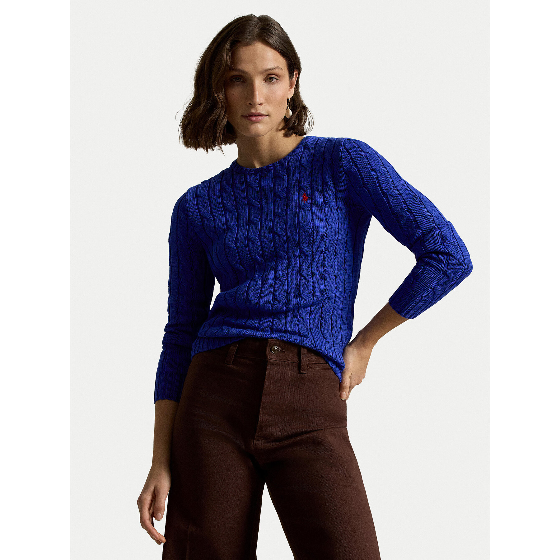 Polo Ralph Lauren Sweter 211971869012 Niebieski Slim Fit