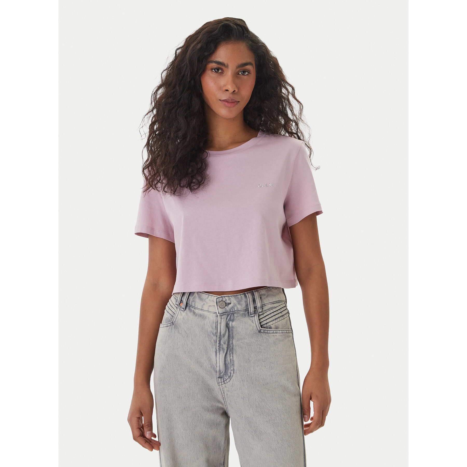 Guess T-Shirt V6GI17 K2984 Różowy Regular Fit