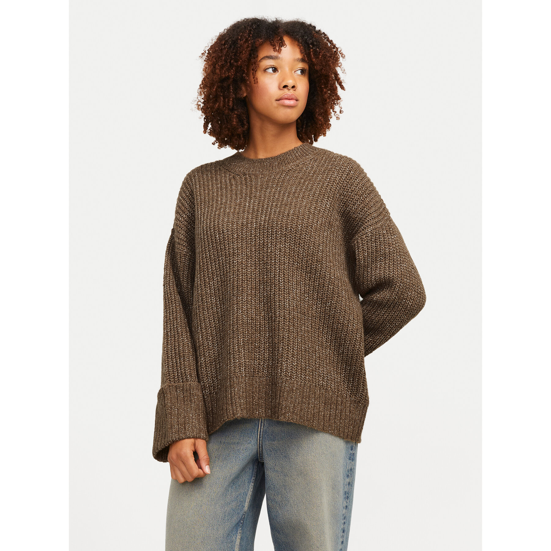 JJXX Sweter 12245453 Brązowy Relaxed Fit