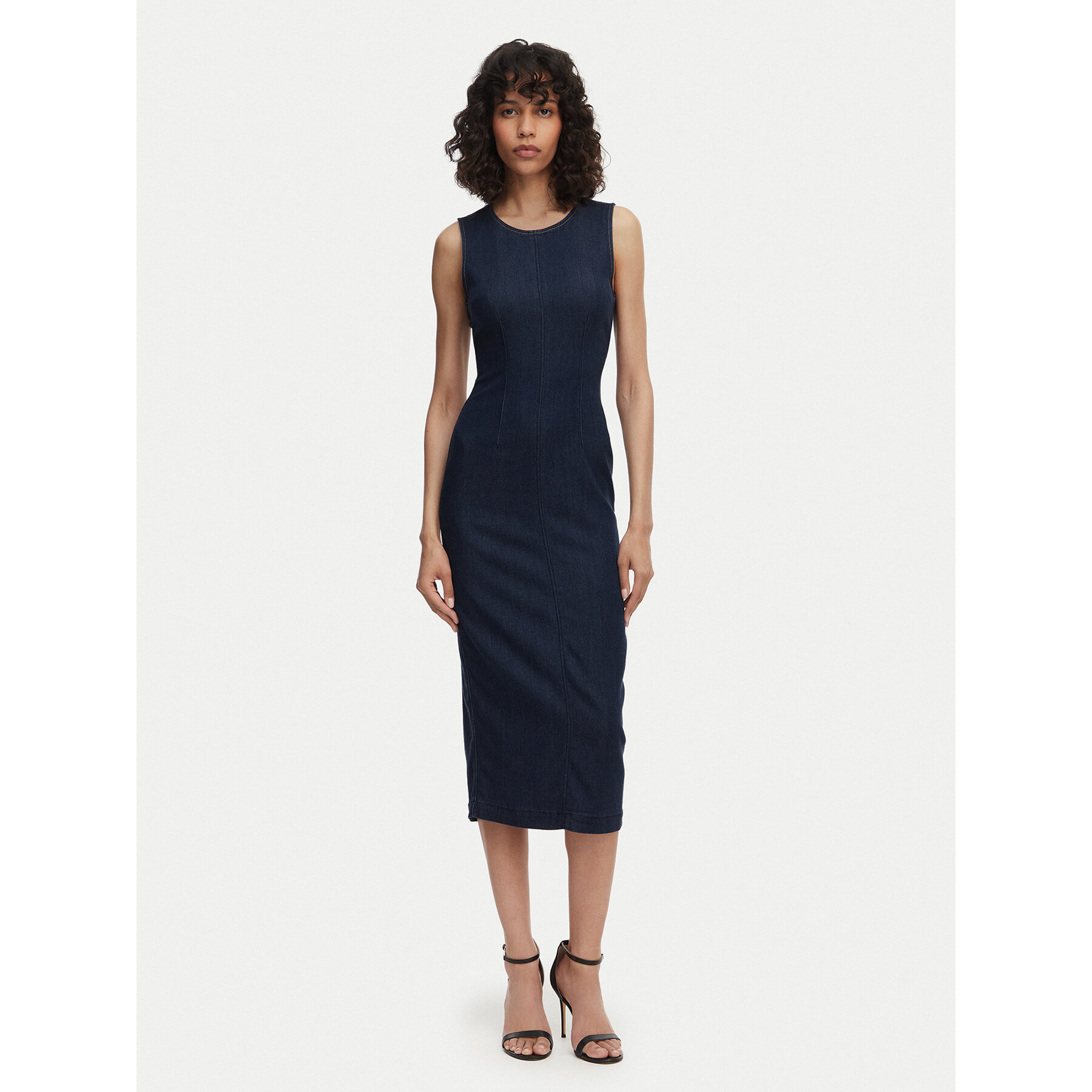 Guess Sukienka codzienna W6RK72 D6980 Granatowy Regular Fit
