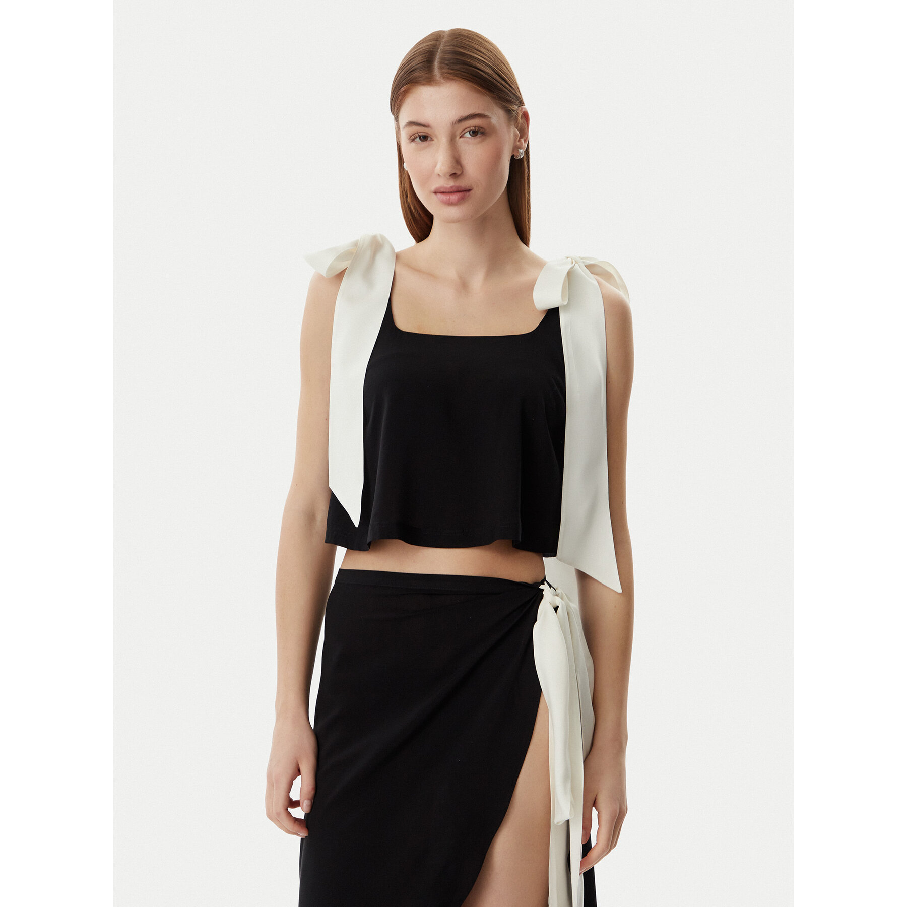 KARL LAGERFELD Top B2W46036 Czarny Regular Fit