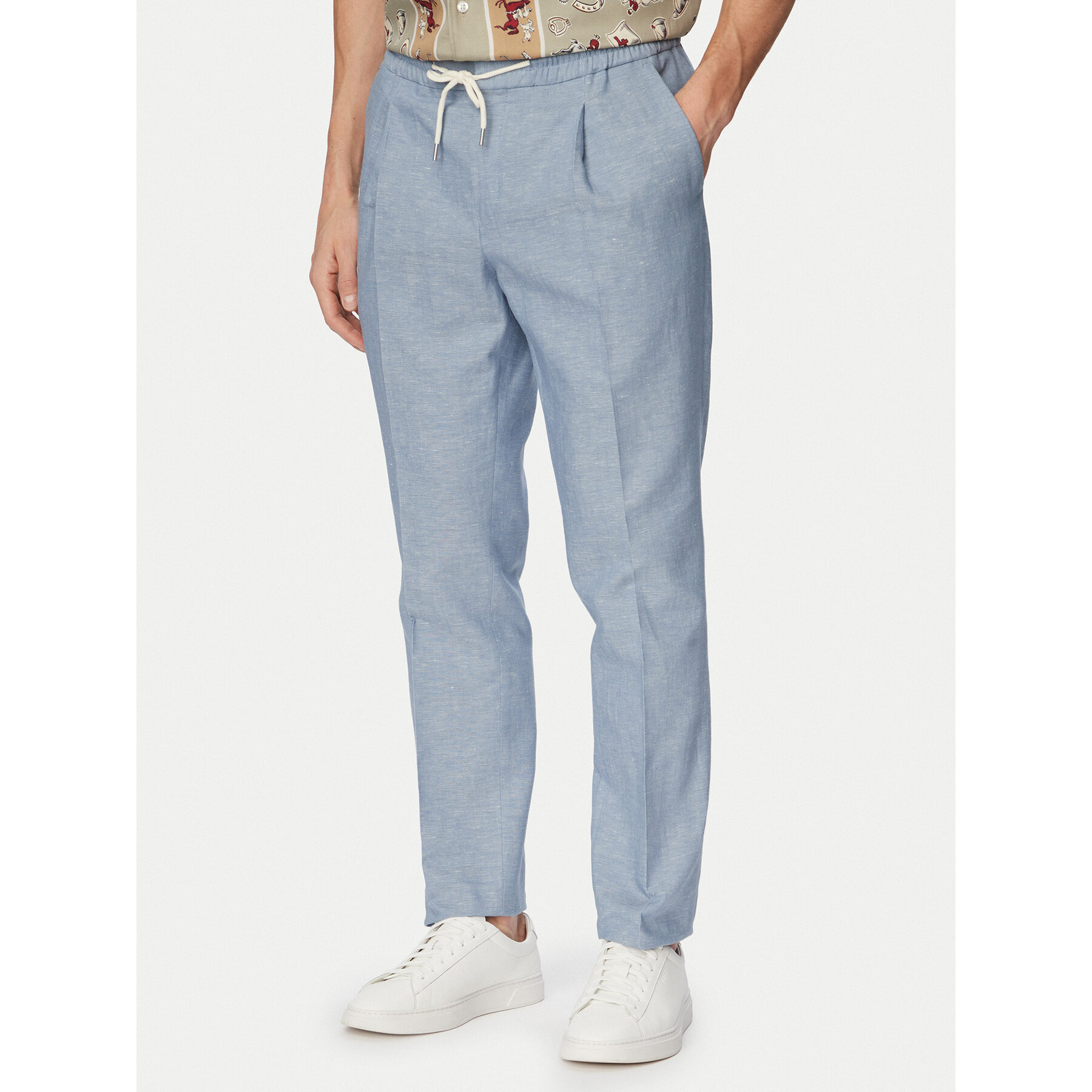 HUGO Spodnie materiałowe Getlin 50559695 Niebieski Slim Fit