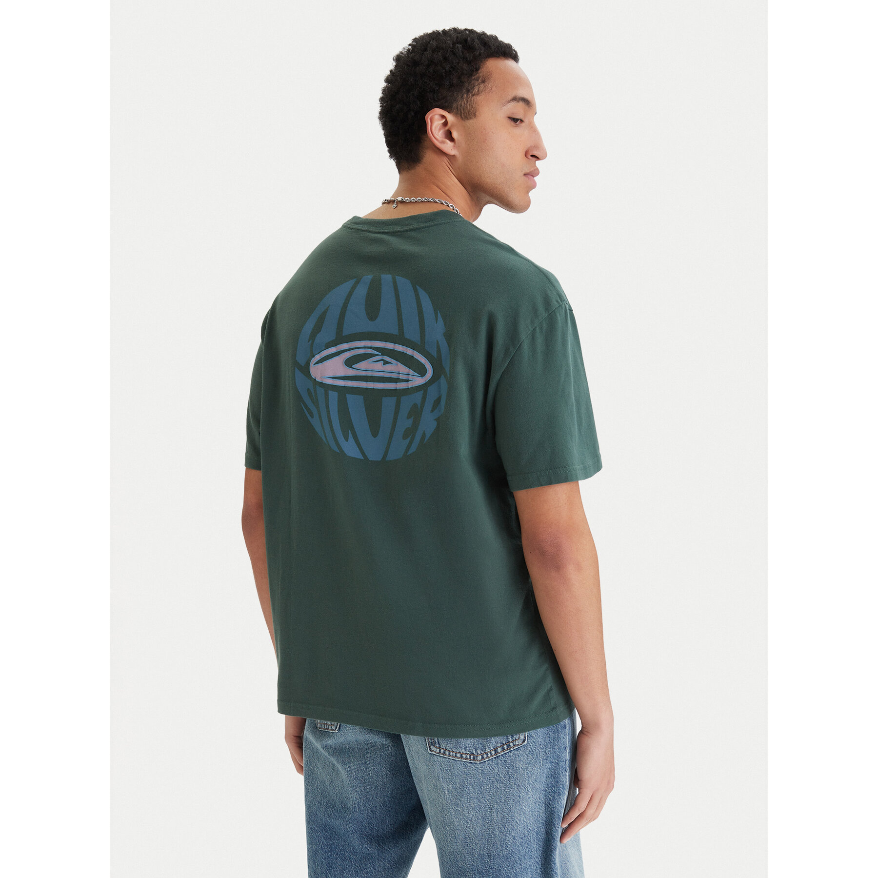 Quiksilver T-Shirt Quikglobe EQYZT08295 Zielony Comfort Fit