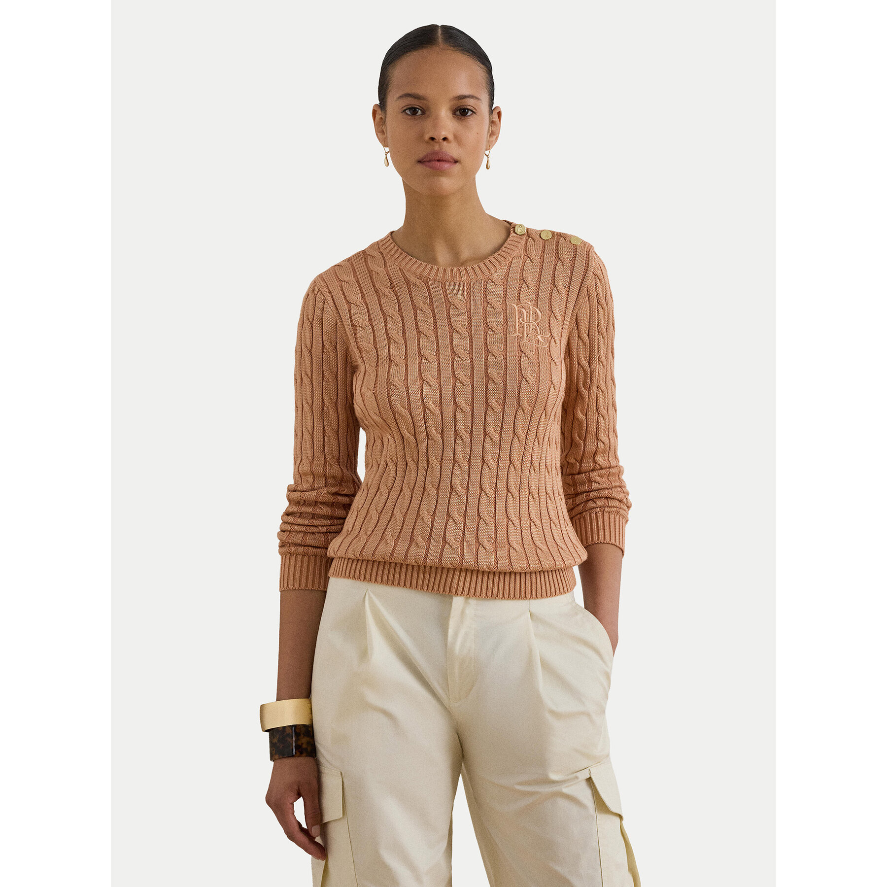 LAUREN RALPH LAUREN Sweter Montiva 200P14039005 Różowy jasny Regular Fit