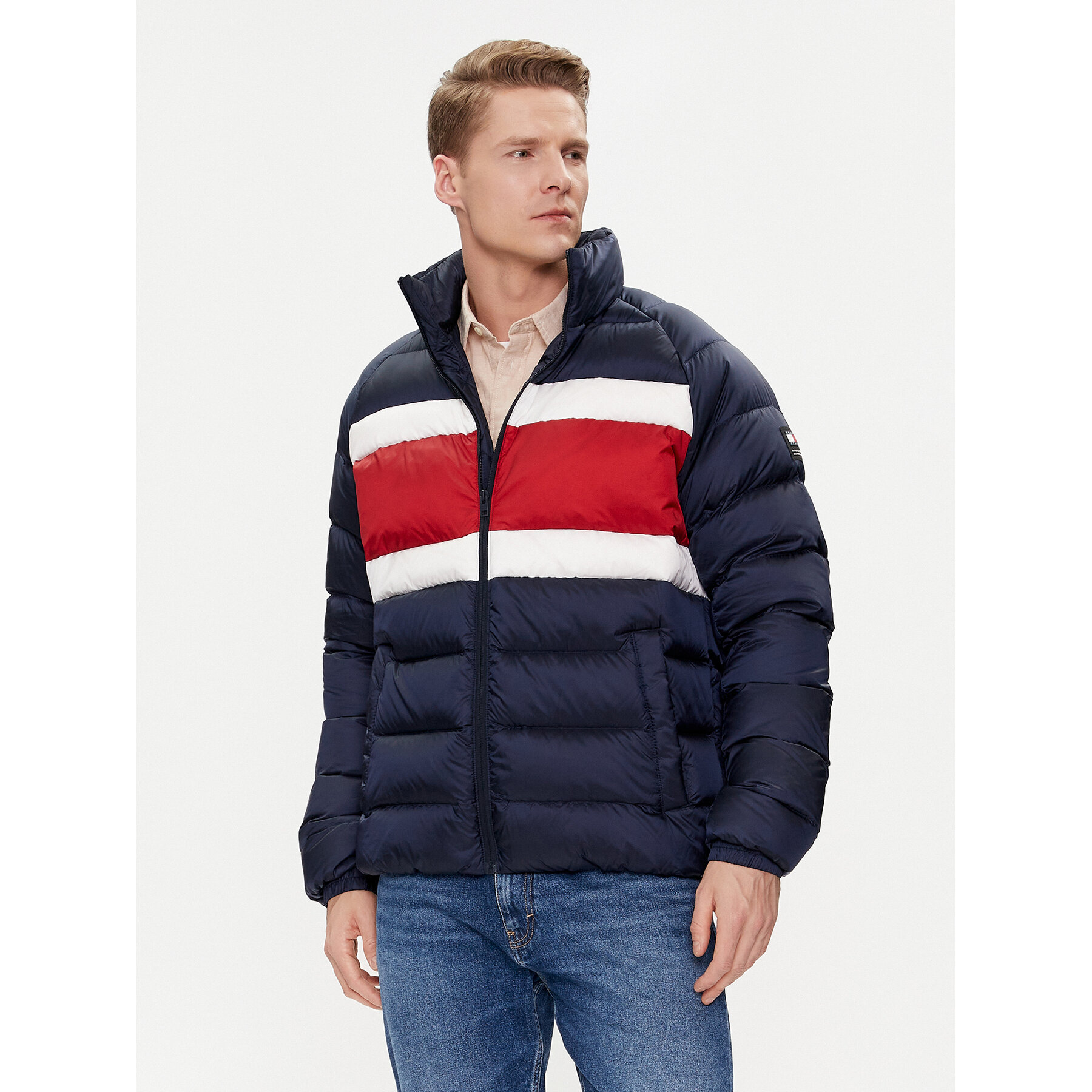 Tommy Jeans Kurtka puchowa DM0DM18012 Granatowy Regular Fit