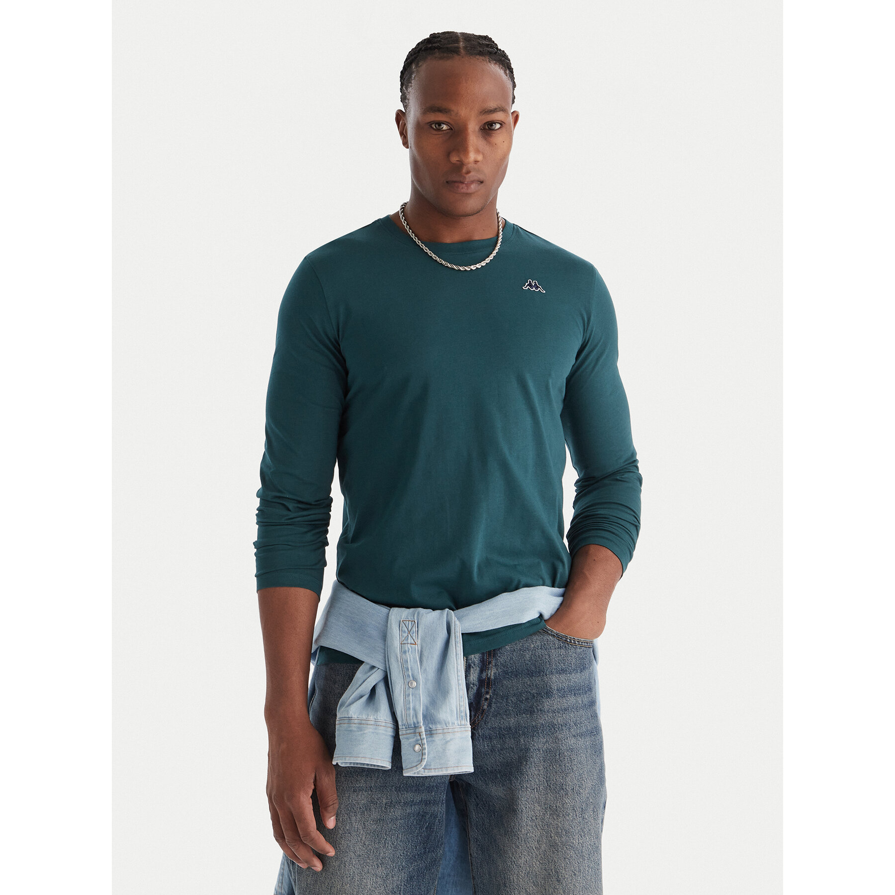 Robe di Kappa Longsleeve 631189W Zielony Slim Fit