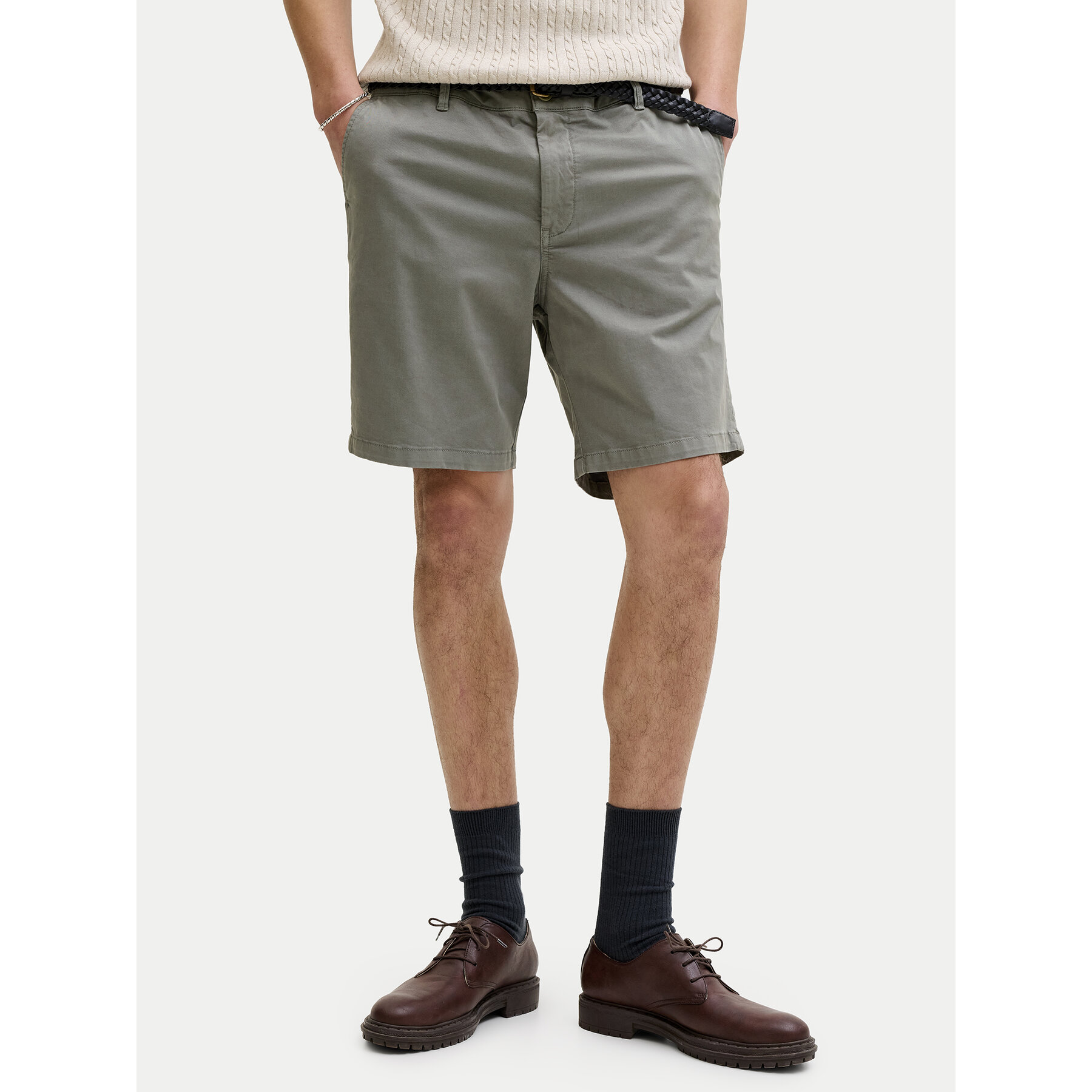 Jack & Jones Szorty materiałowe Ace Vance 12293005 Zielony ciemny Relaxed Fit