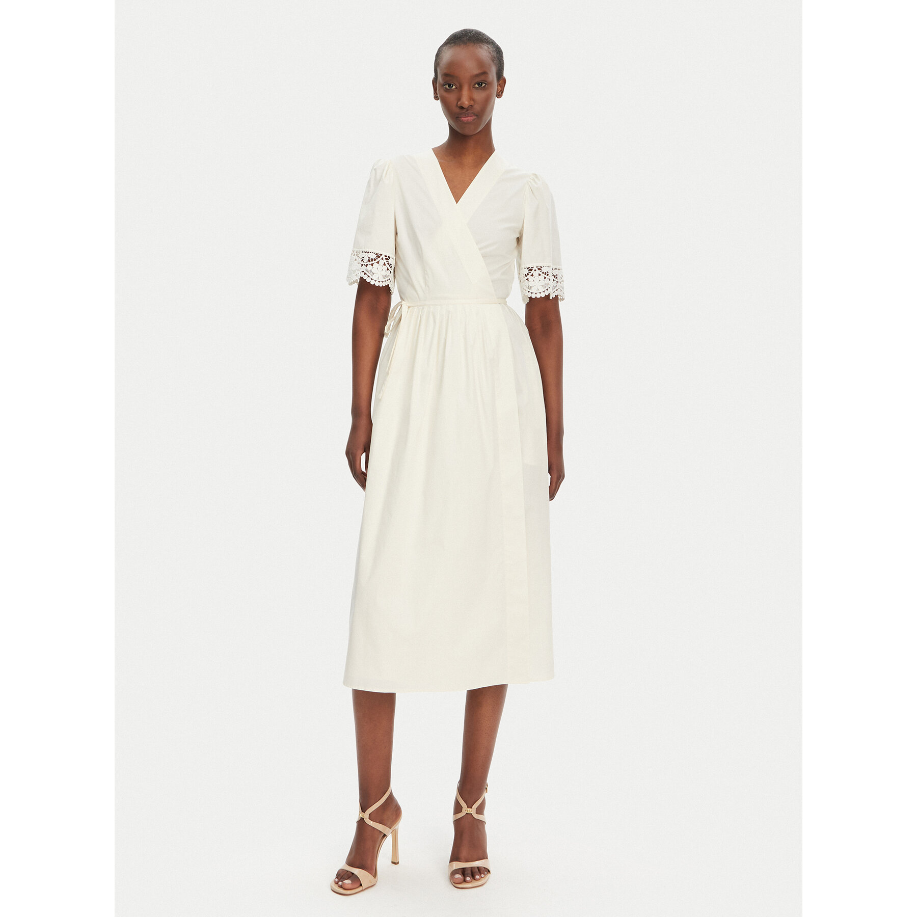TWINSET Sukienka codzienna 251TT2091 Écru Loose Fit