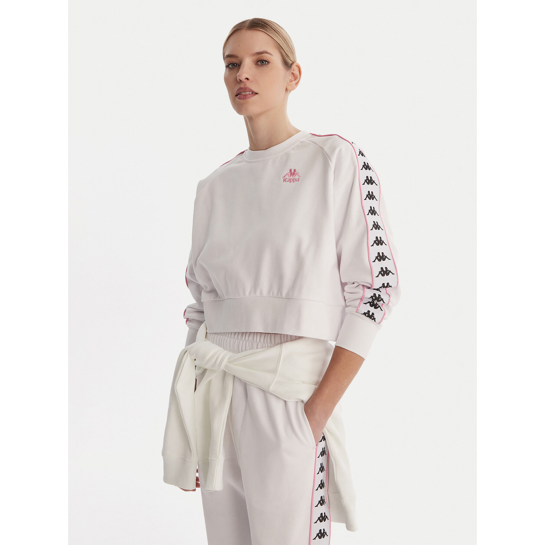 Kappa Bluza Banda Marbella 351S2HW Biały Oversize