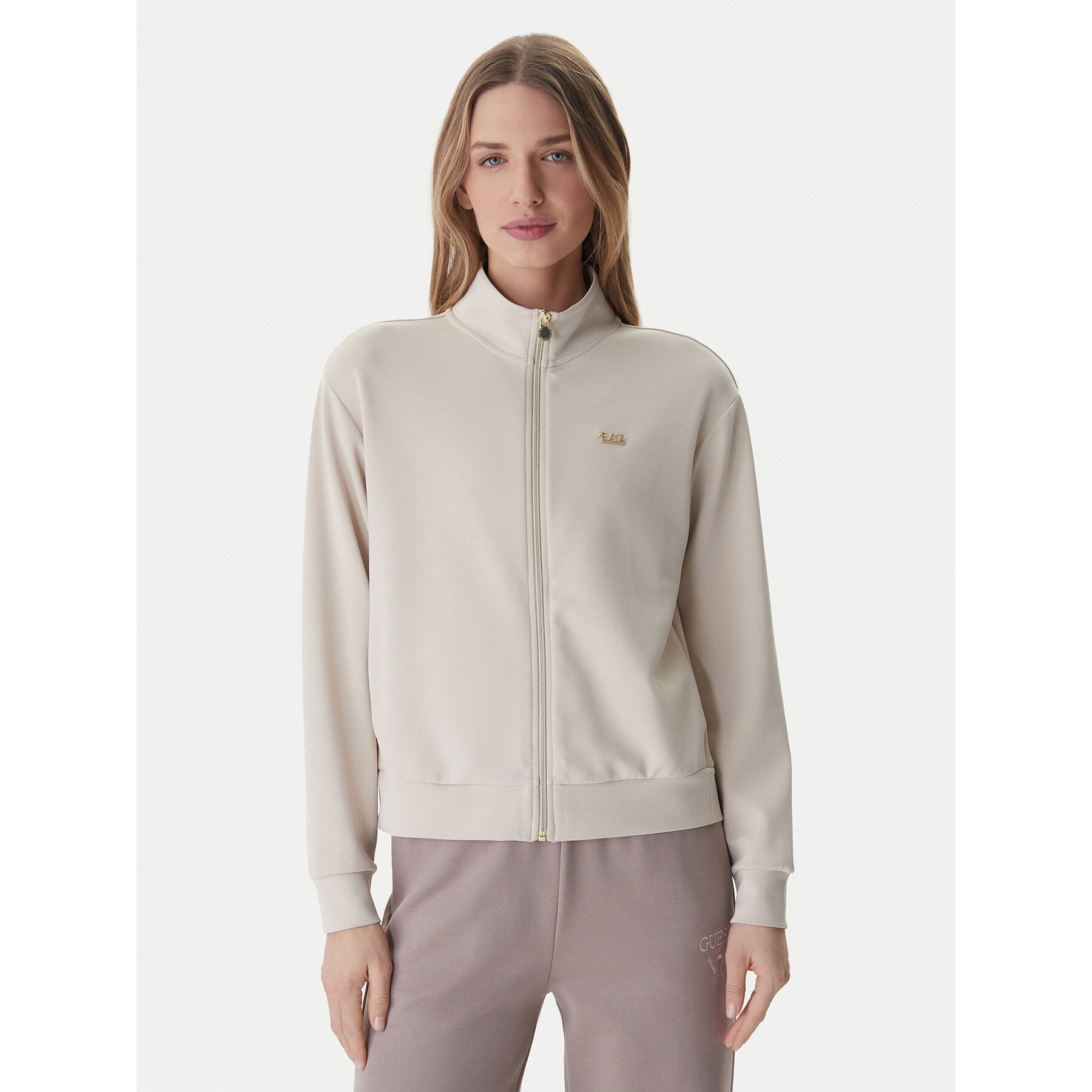 EA7 Emporio Armani Bluza 7W000191 AF12643 Beżowy Regular Fit