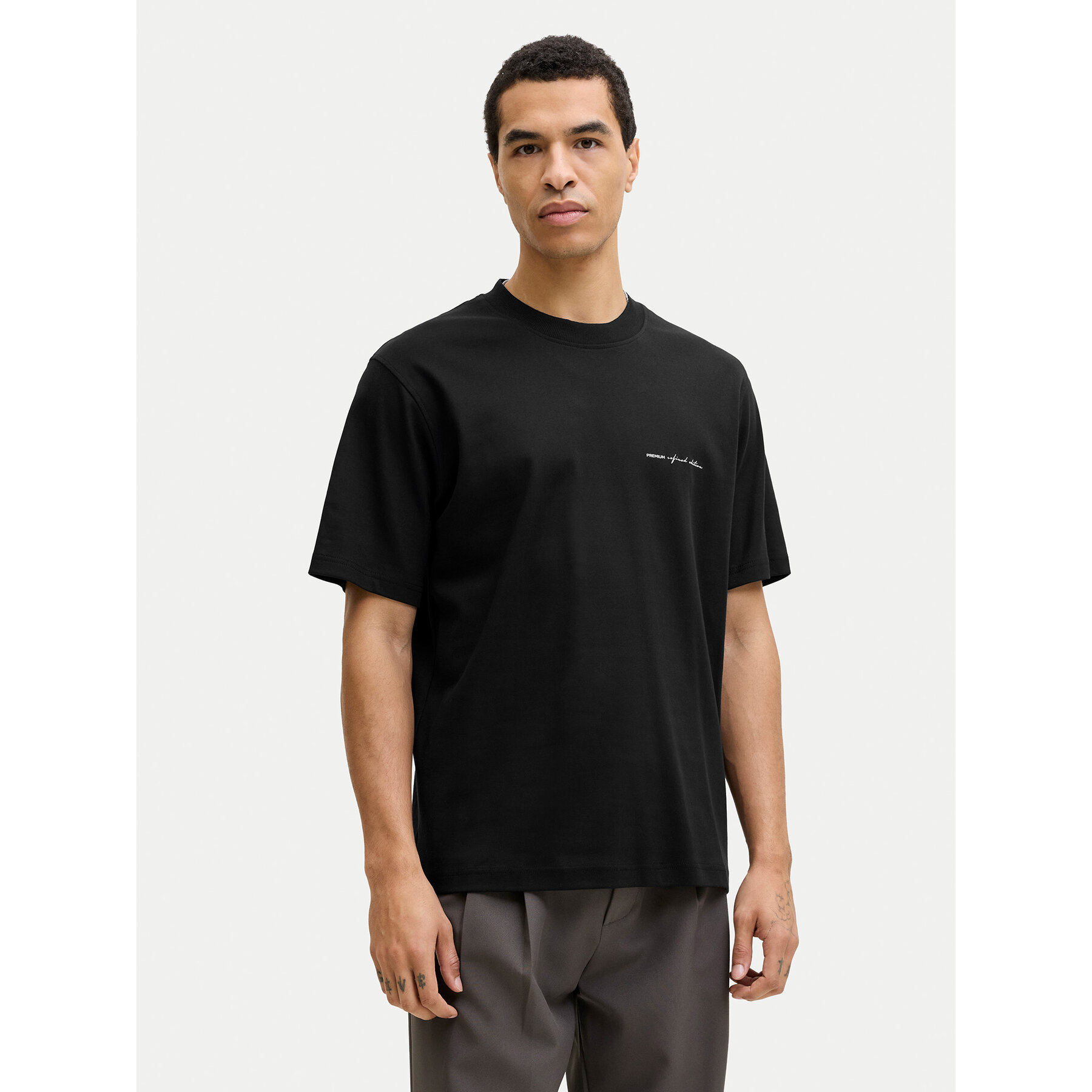 Jack & Jones T-Shirt Owen 12292397 Czarny Relaxed Fit
