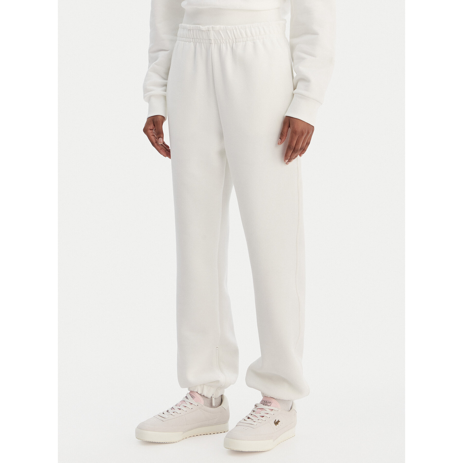 Lacoste Spodnie dresowe XF5244 Écru Regular Fit