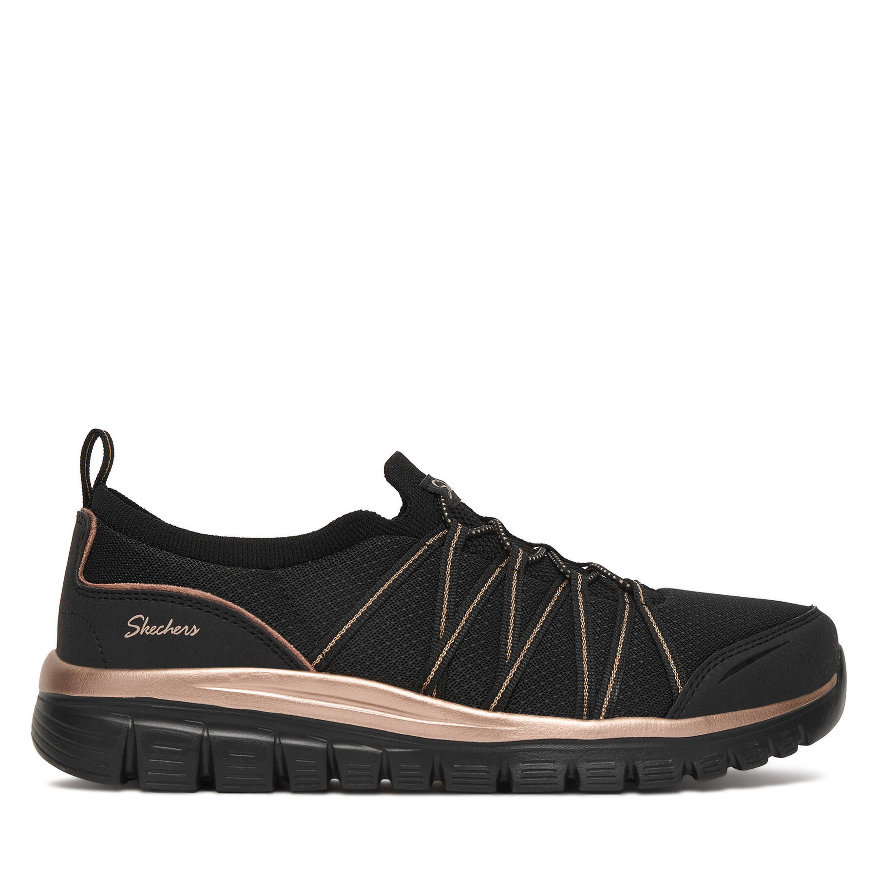 Skechers Sneakersy Graceful 100888/BKRG Czarny
