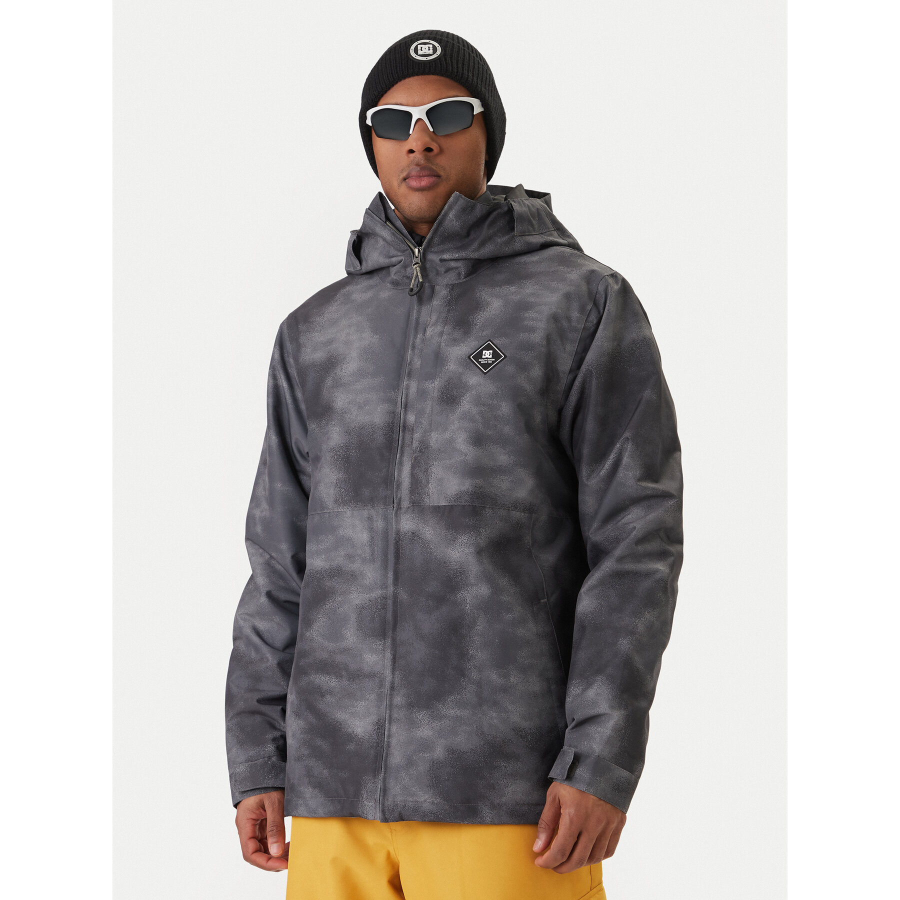 DC Shoes Kurtka narciarska Basis Print ADYTJ03081 Szary Regular Fit