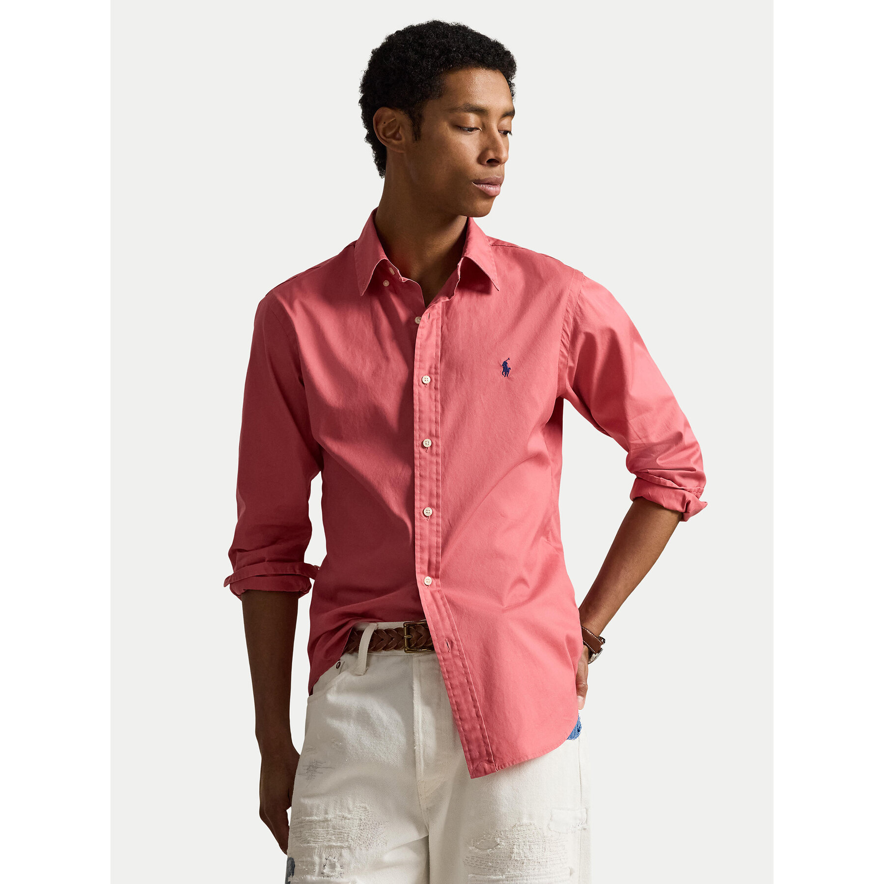 Polo Ralph Lauren Koszula 710B20512007 Różowy ciemny Custom Fit
