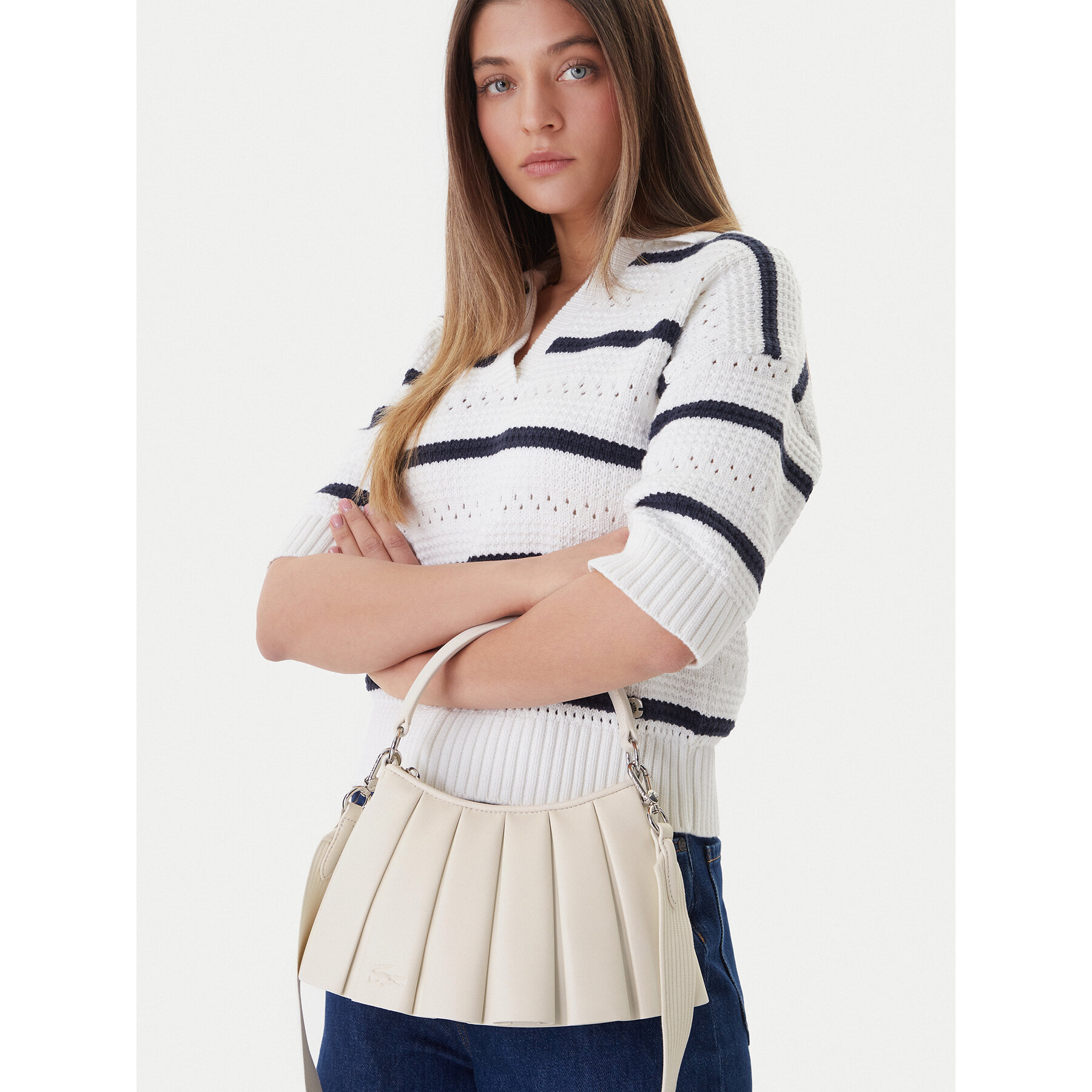 Lacoste Torebka NU5011DP Kremowy