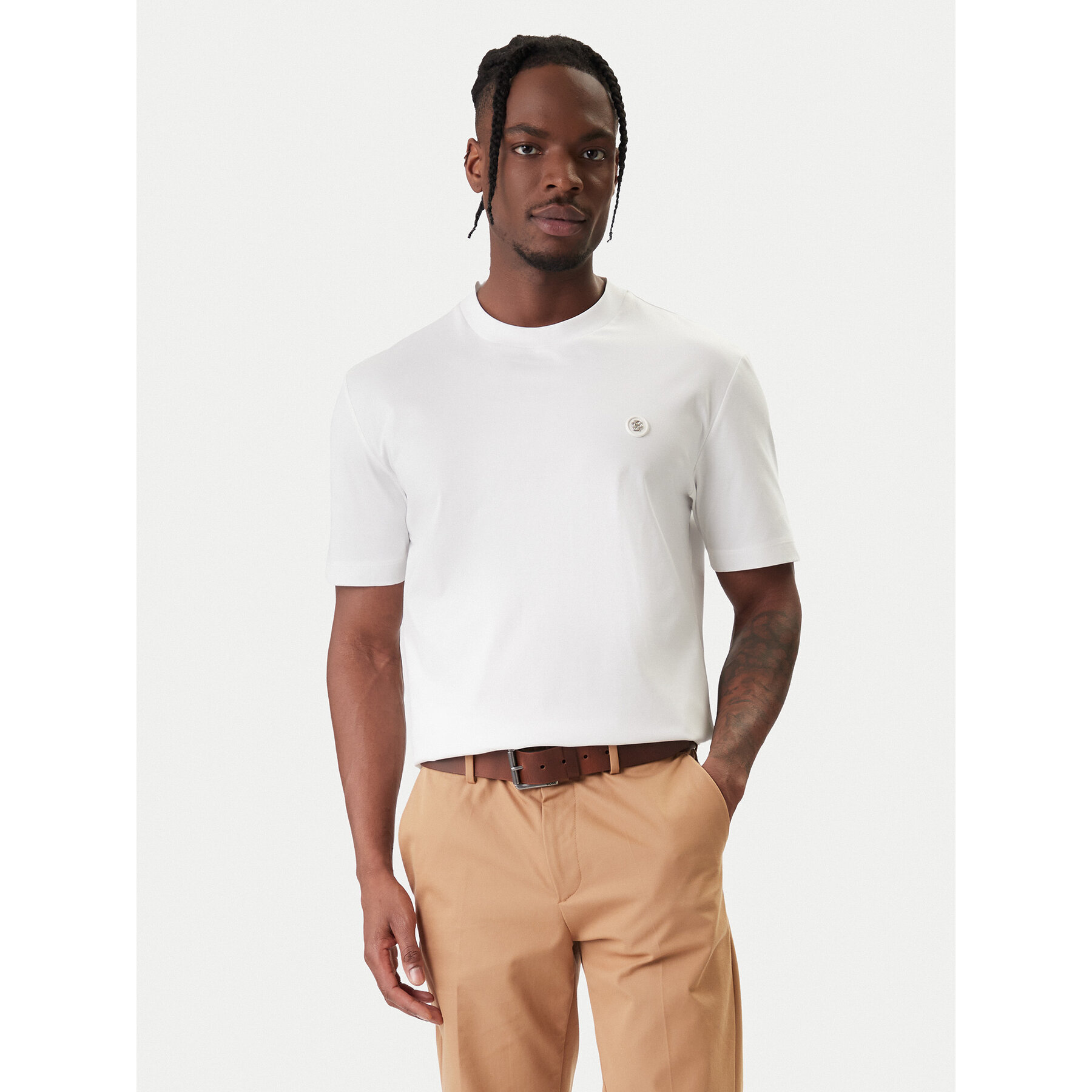 BOSS T-Shirt C-Taut 01 50555844 Biały Regular Fit