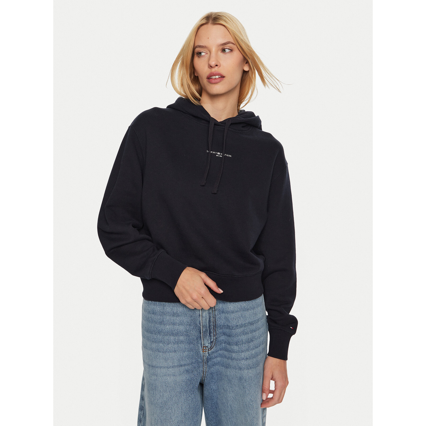 Tommy Hilfiger Bluza WW0WW42896 Granatowy Regular Fit