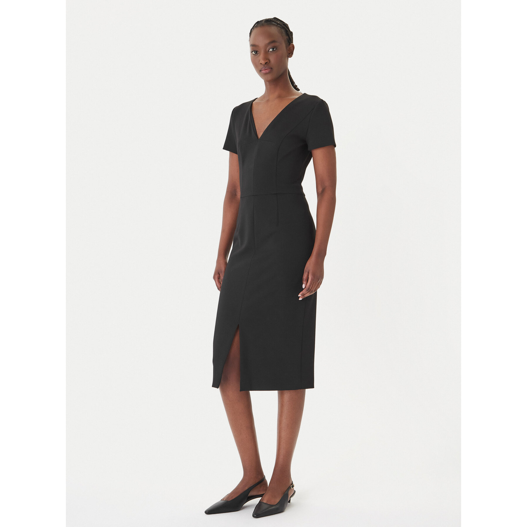 HUGO Sukienka koktajlowa Kalamara-3 50533641 Czarny Slim Fit