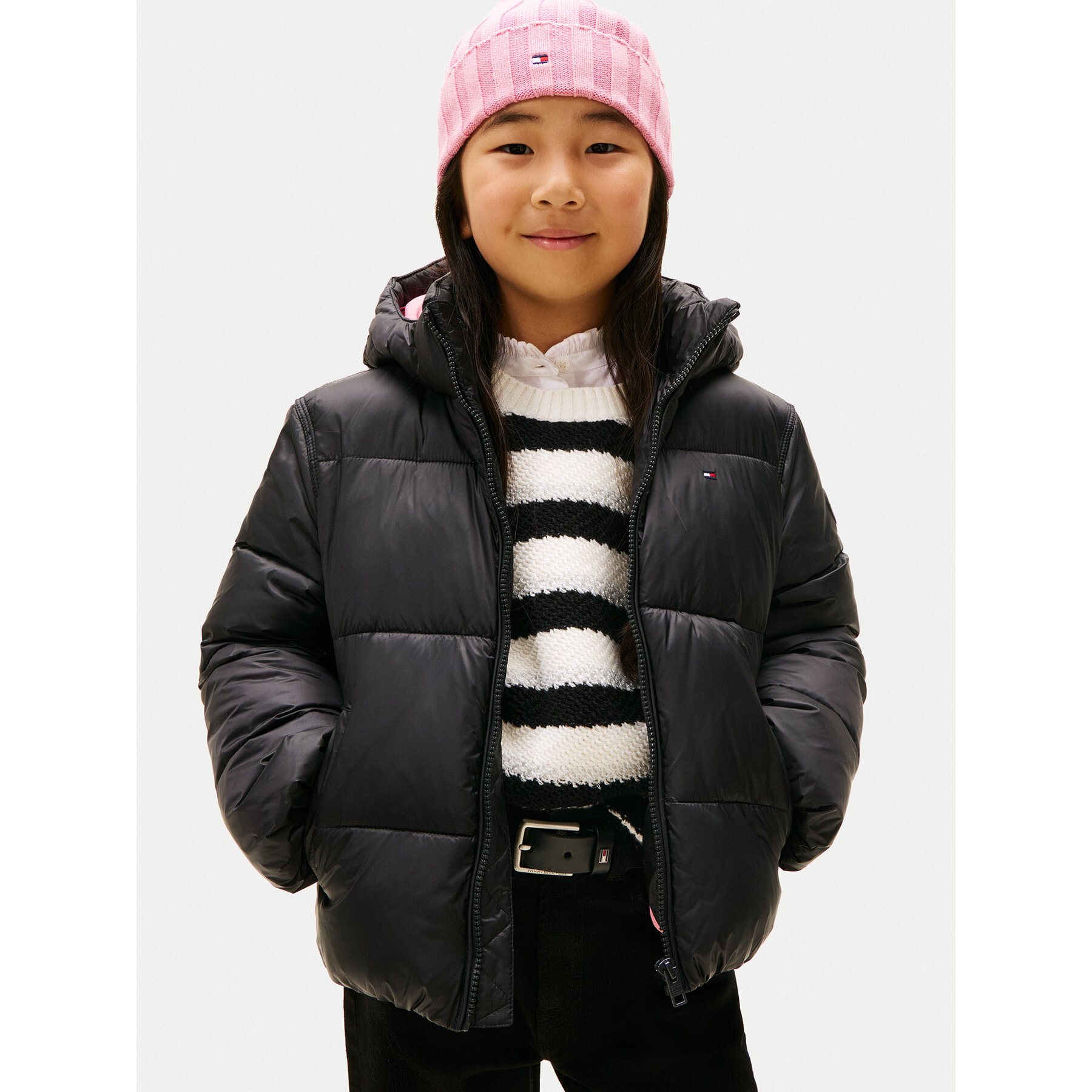 Tommy Hilfiger Kurtka zimowa KG0KG08759 D Czarny Regular Fit