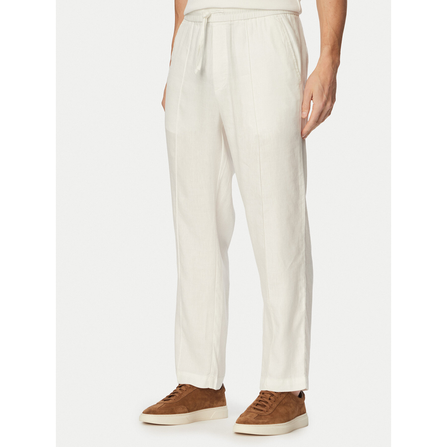 HUGO Spodnie materiałowe Cino 262FW 50562791 Kremowy Straight Fit