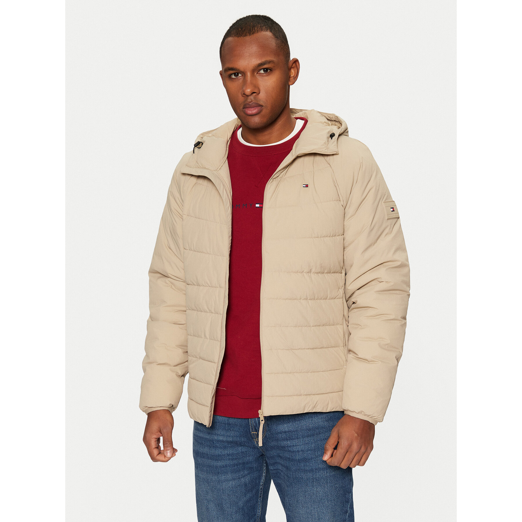 Tommy Hilfiger Kurtka zimowa MW0MW37641 Beżowy Regular Fit