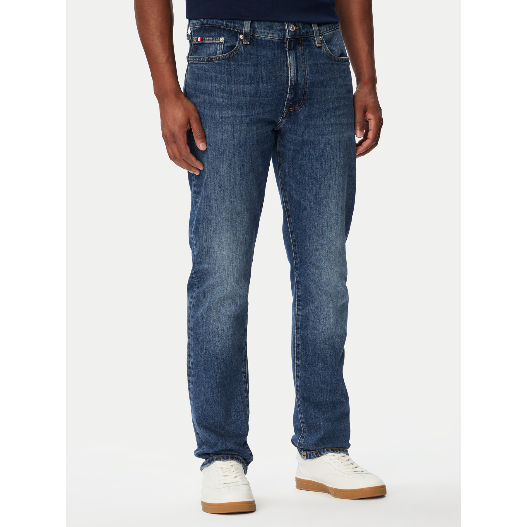 Tommy Hilfiger Jeansy Denton MW0MW44346 Niebieski Straight Fit