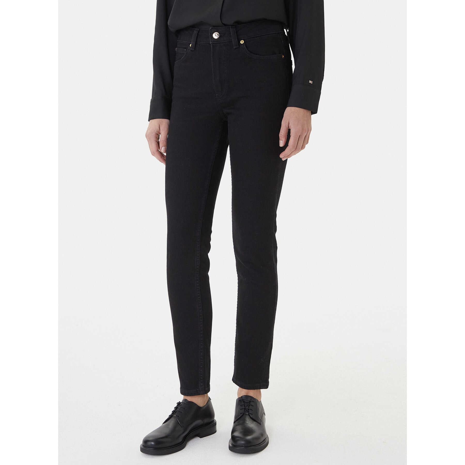 Tommy Hilfiger Jeansy WW0WW46725 Czarny Slim Fit