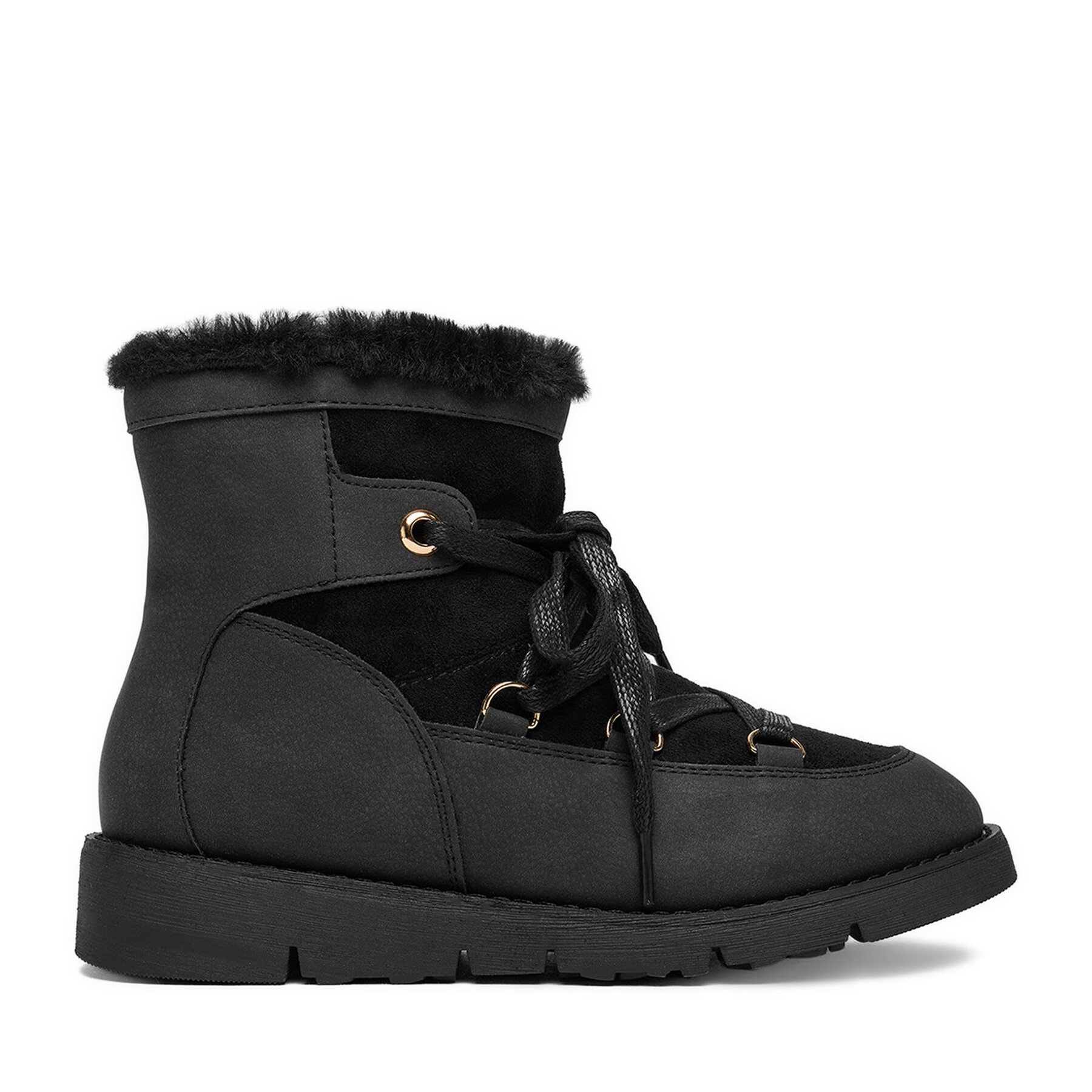 DeeZee Śniegowce 17125-1-BLACK PU Czarny