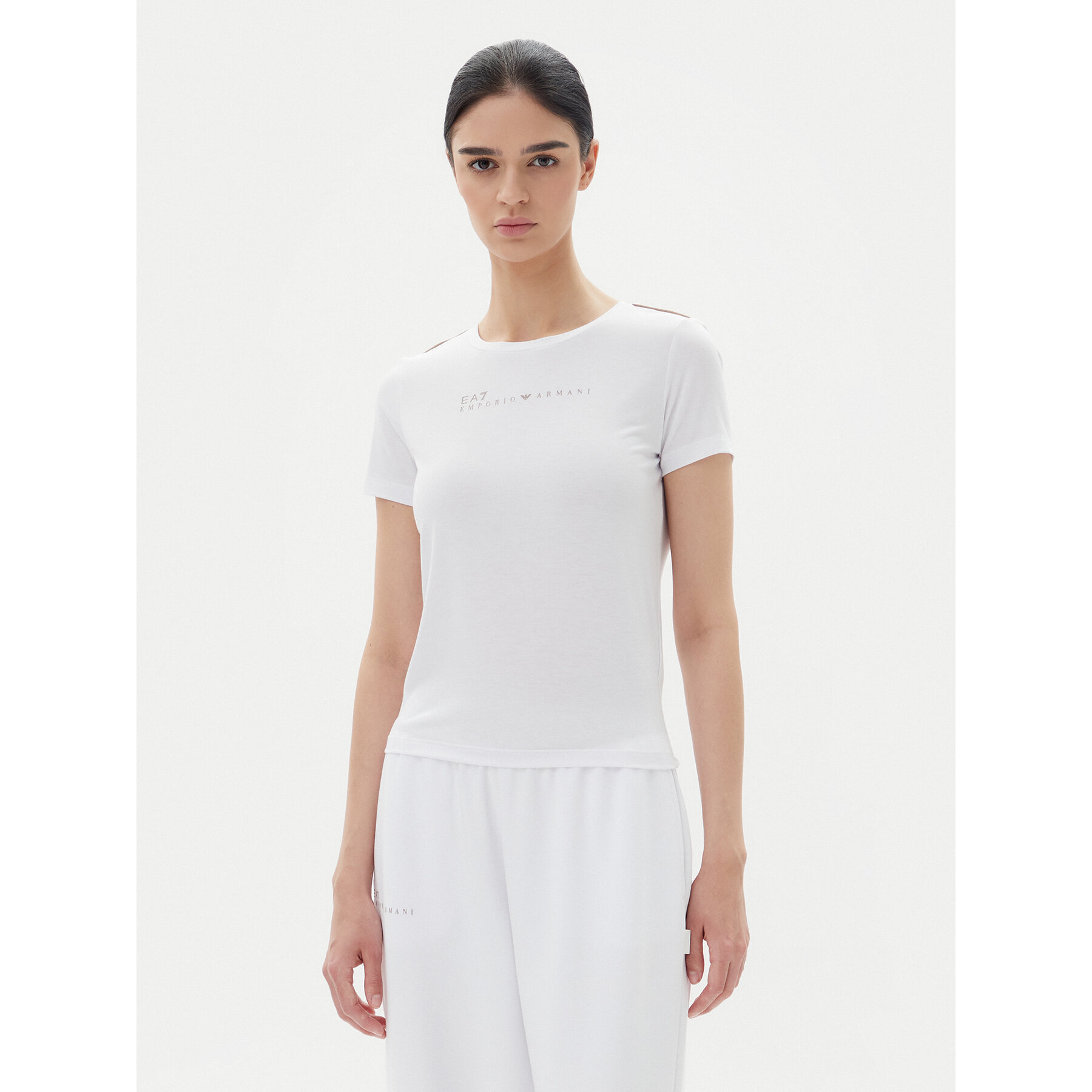 EA7 Emporio Armani T-Shirt 7W000274 AF12945 U0002 Biały Slim Fit
