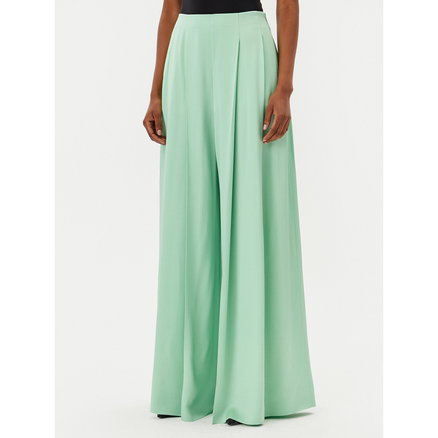 BOSS Spodnie palazzo Tetosa 50540618 Zielony Relaxed Fit