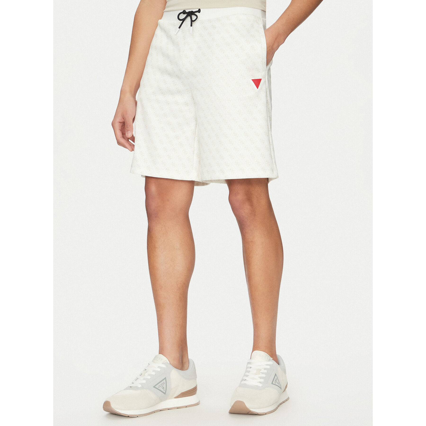 Guess Szorty sportowe Z4YD03 FL04Q Biały Regular Fit