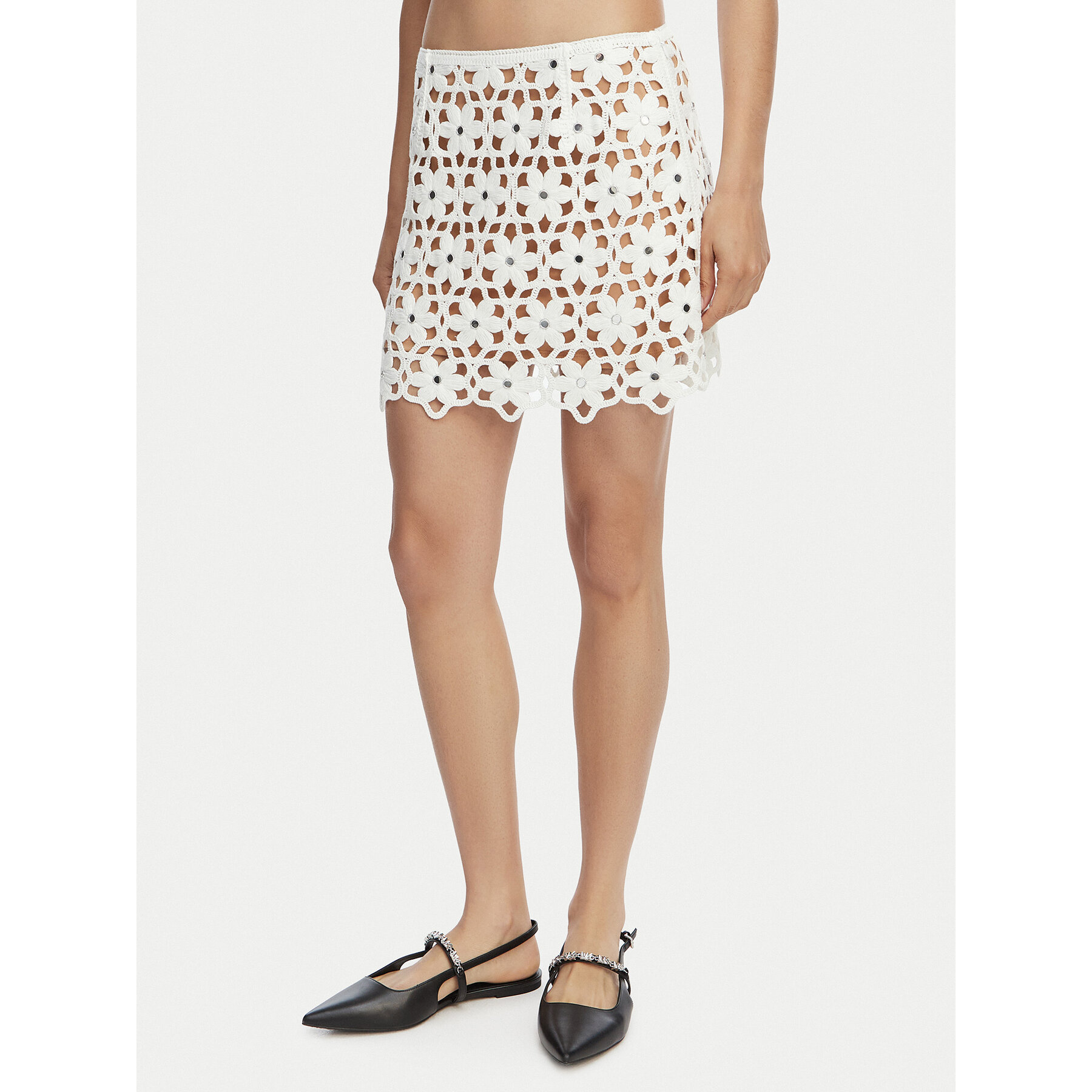 MICHAEL Michael Kors Spódnica mini MS670M4KNE Biały Regular Fit