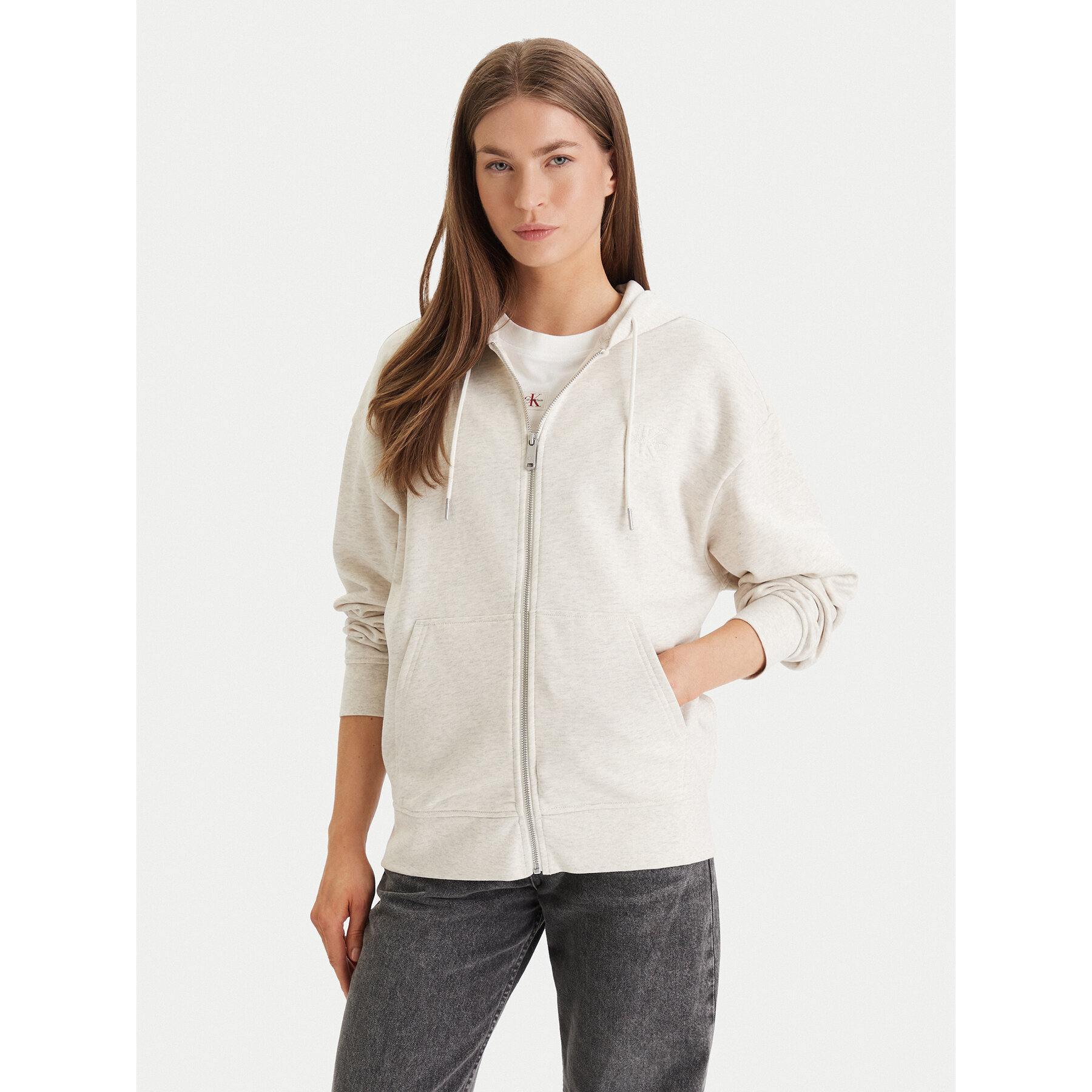 Calvin Klein Jeans Bluza LV047F205G Szary Regular Fit