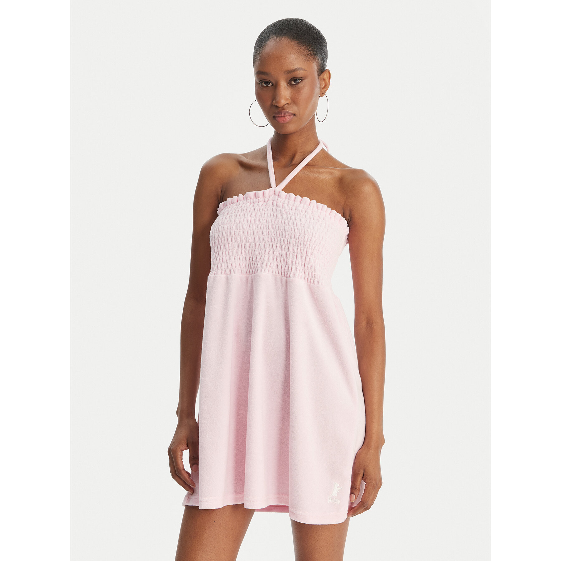 Juicy Couture Sukienka letnia Smocked Terry JCGED126007 Różowy Regular Fit