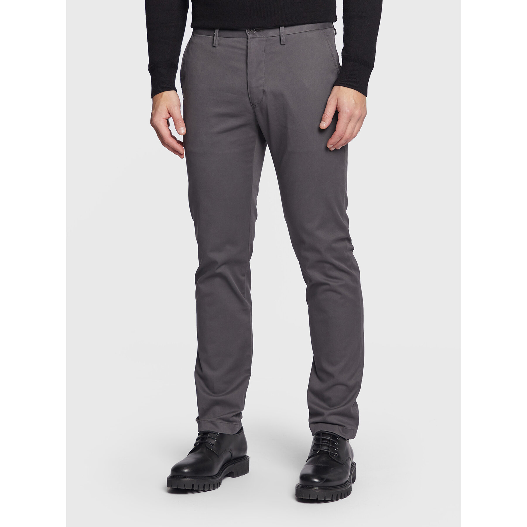Tommy Hilfiger Chinosy Core Denton MW0MW28884 Szary Straight Fit
