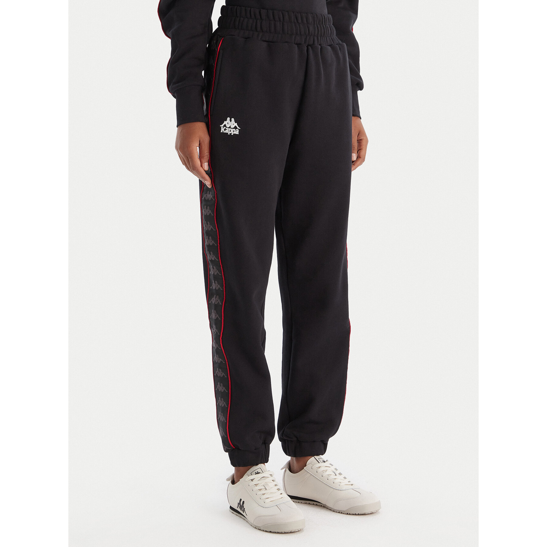 Kappa Spodnie dresowe Banda Adina 311M8HW Czarny Regular Fit