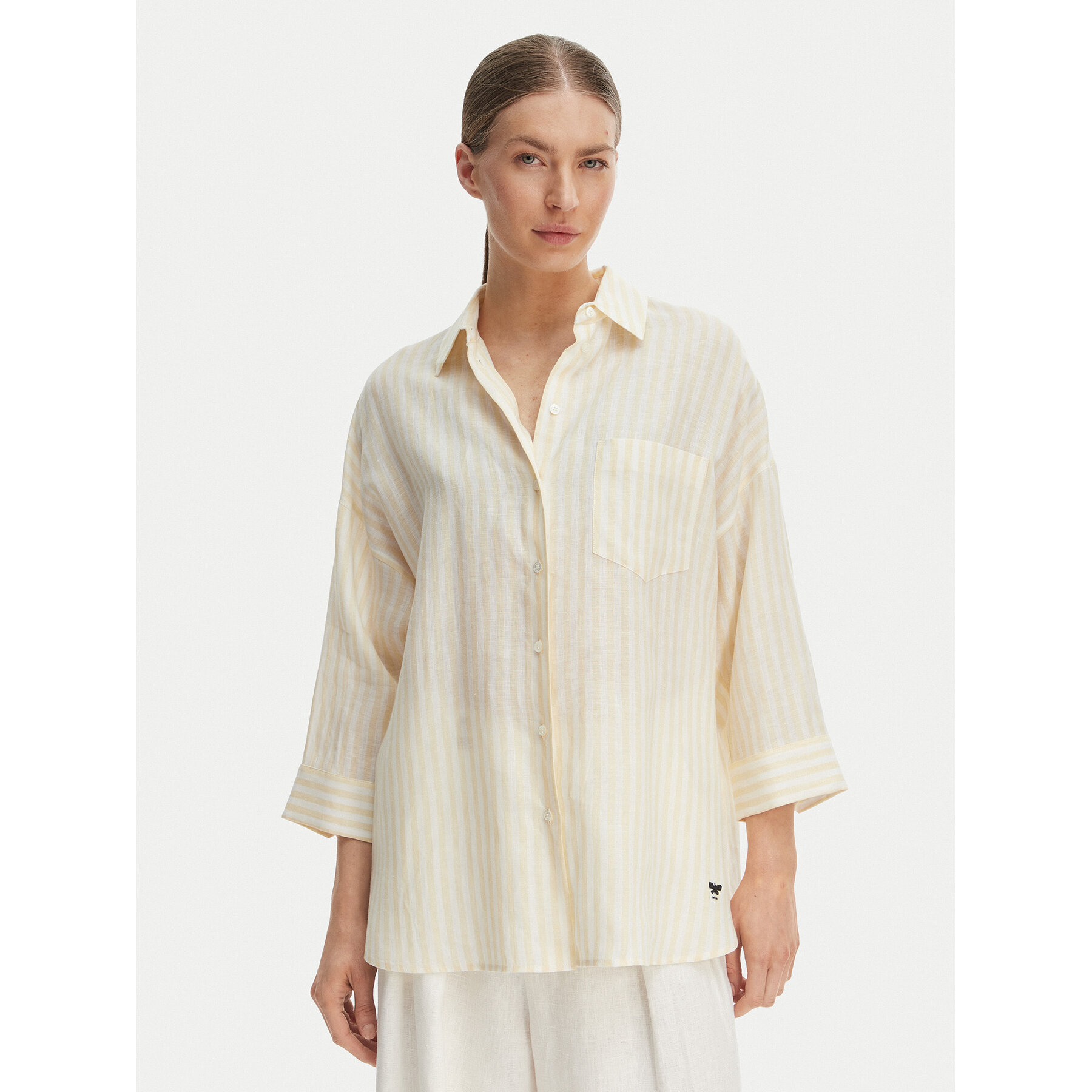Weekend Max Mara Koszula Panetto 2615111102 Żółty Relaxed Fit