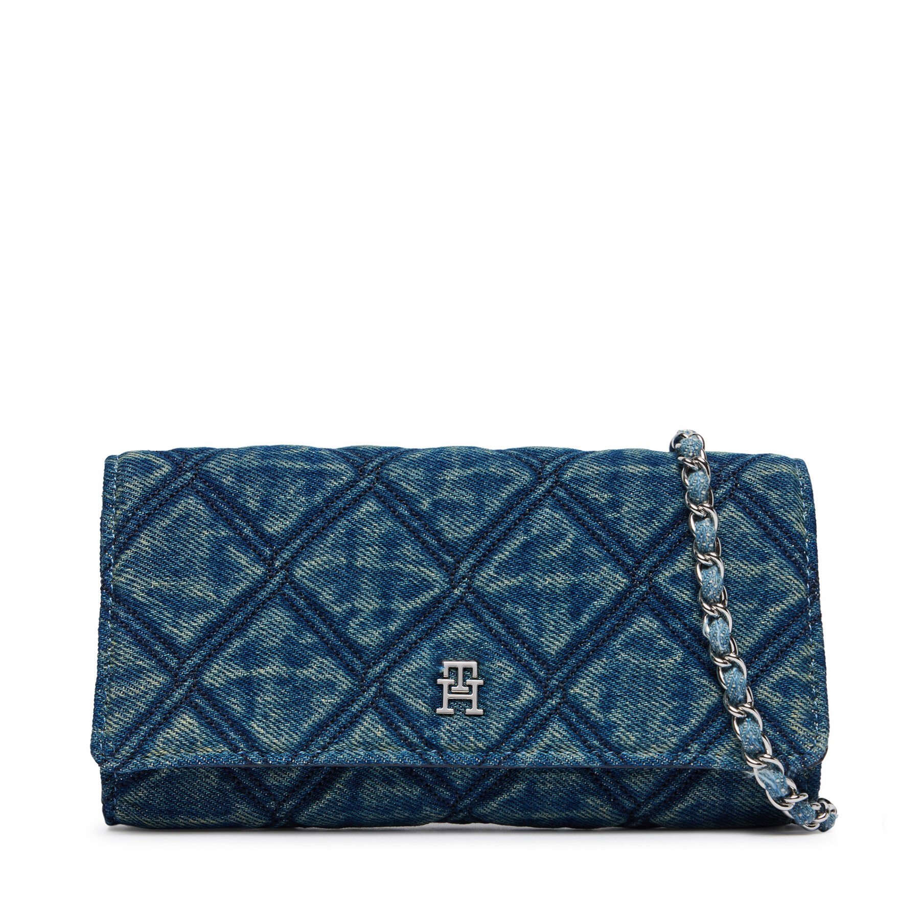 Tommy Hilfiger Torebka Th Feminine Wallet Chain Denim AW0AW18903 Niebieski